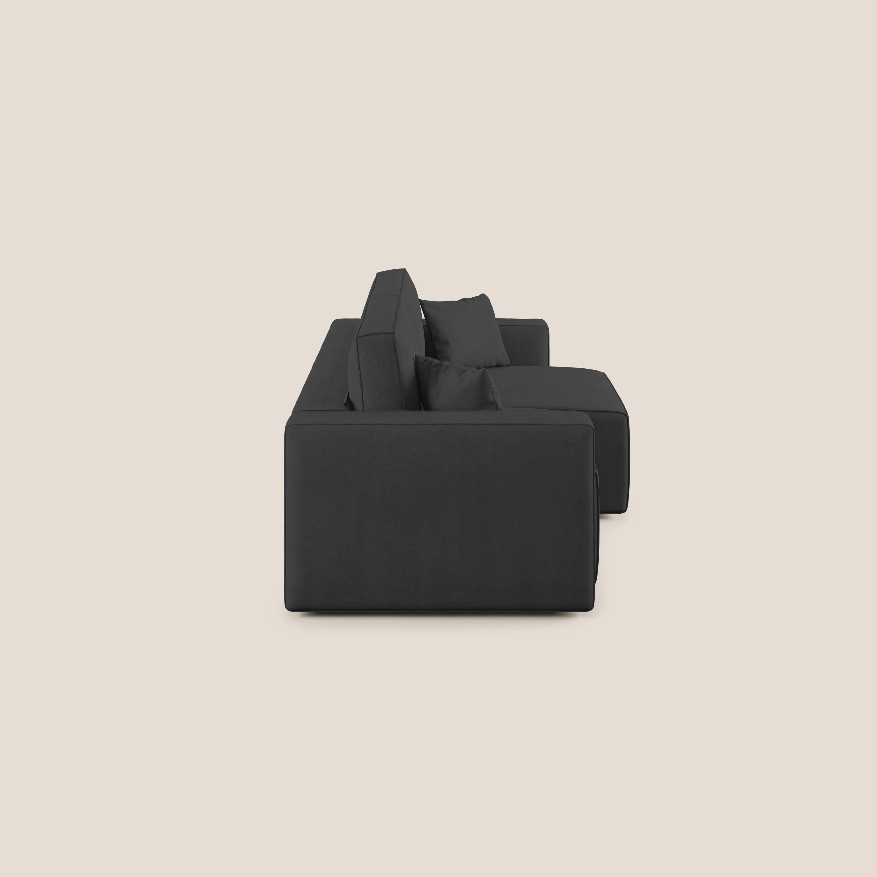 Morfeo canapé avec assise extractible en tissu imperméable T02 noir - Image 11