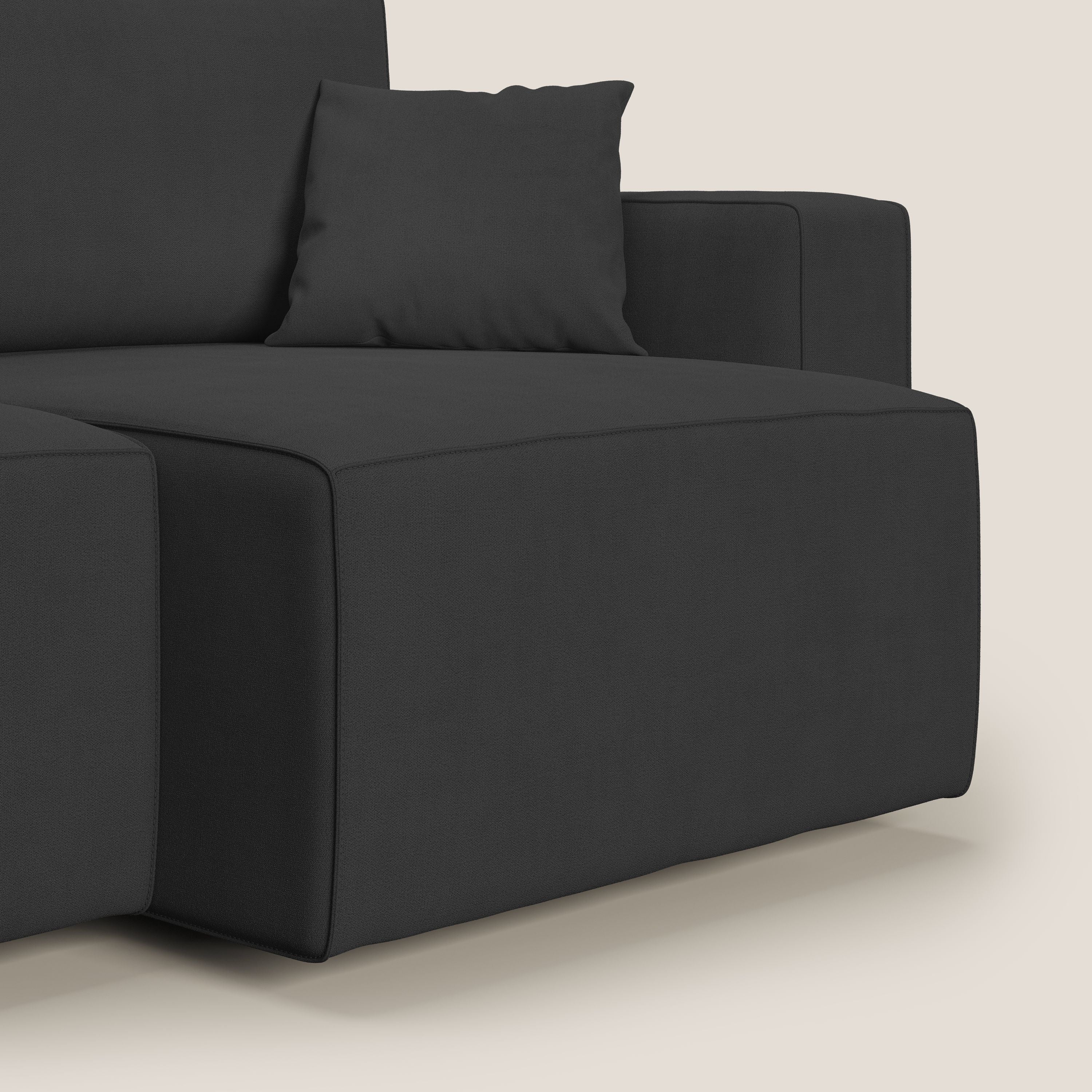 Morfeo canapé avec assise extractible en tissu imperméable T02 noir - Image 13