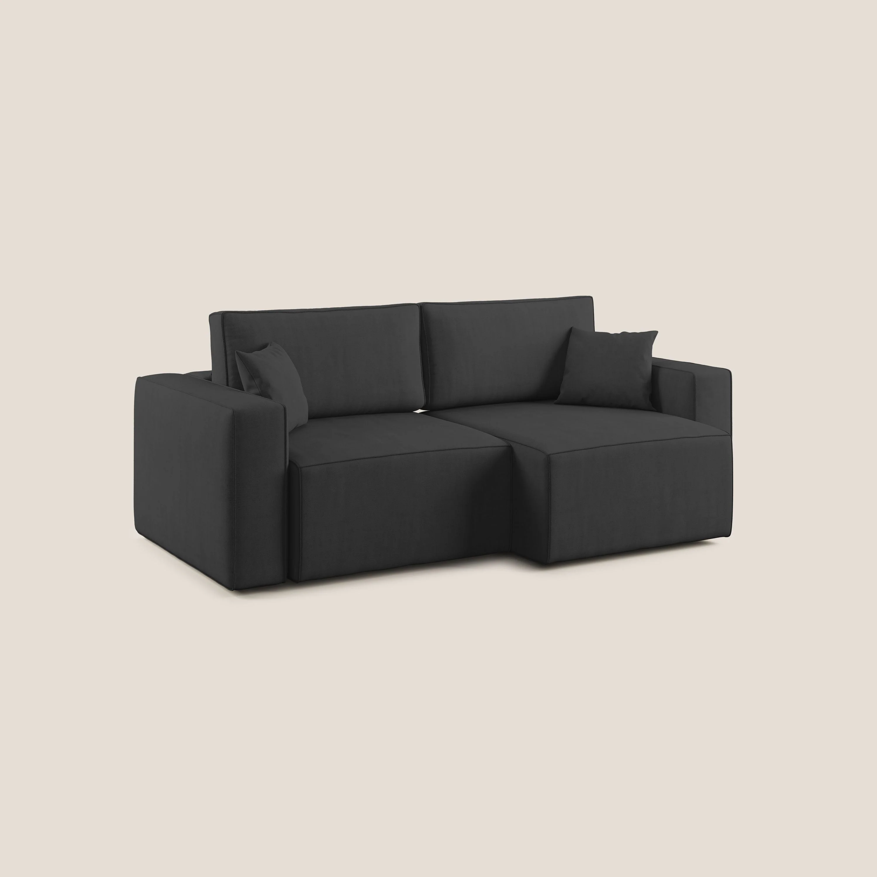 Morfeo canapé avec assise extractible en tissu imperméable T02 noir - Image 2