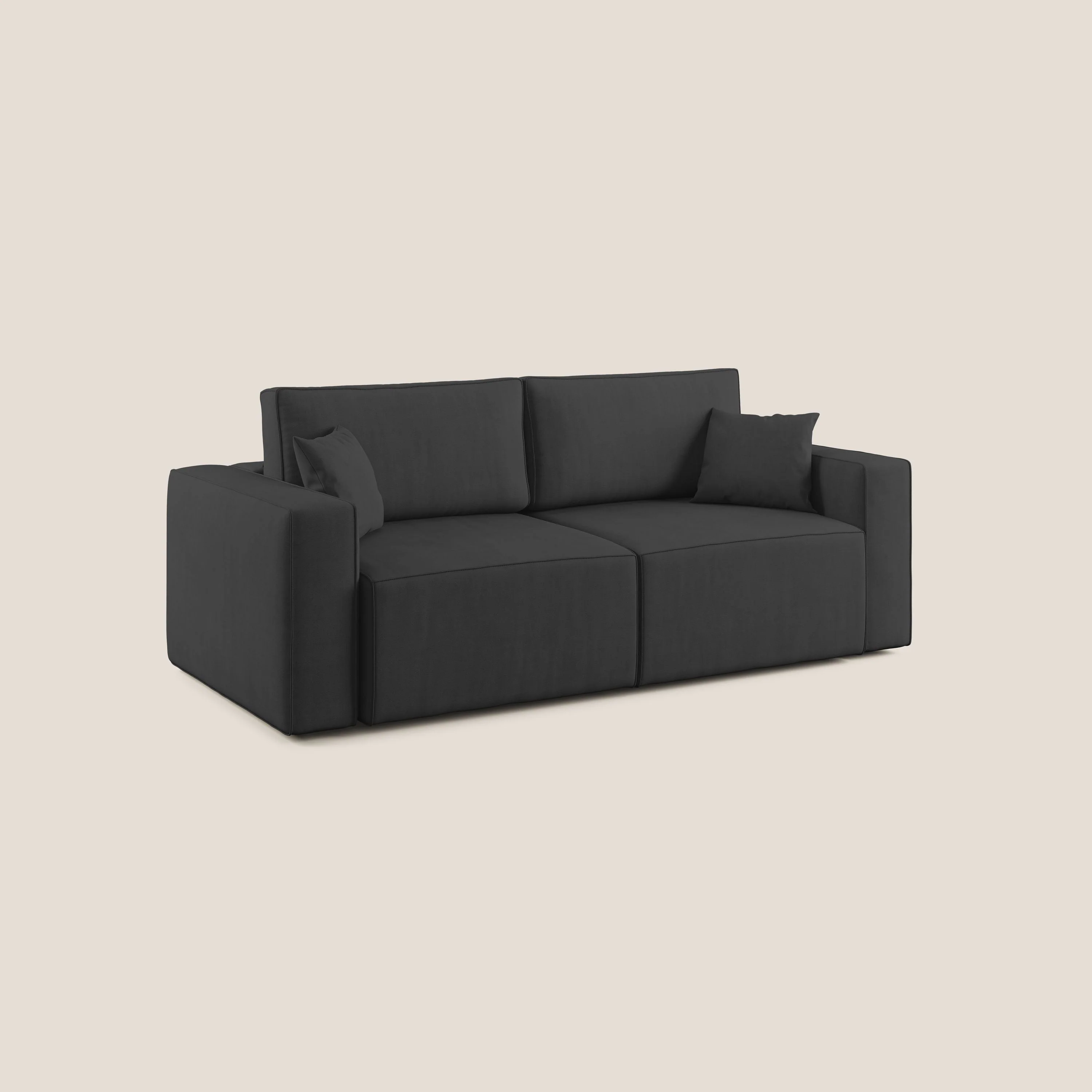 Morfeo canapé avec assise extractible en tissu imperméable T02 noir - Image 3