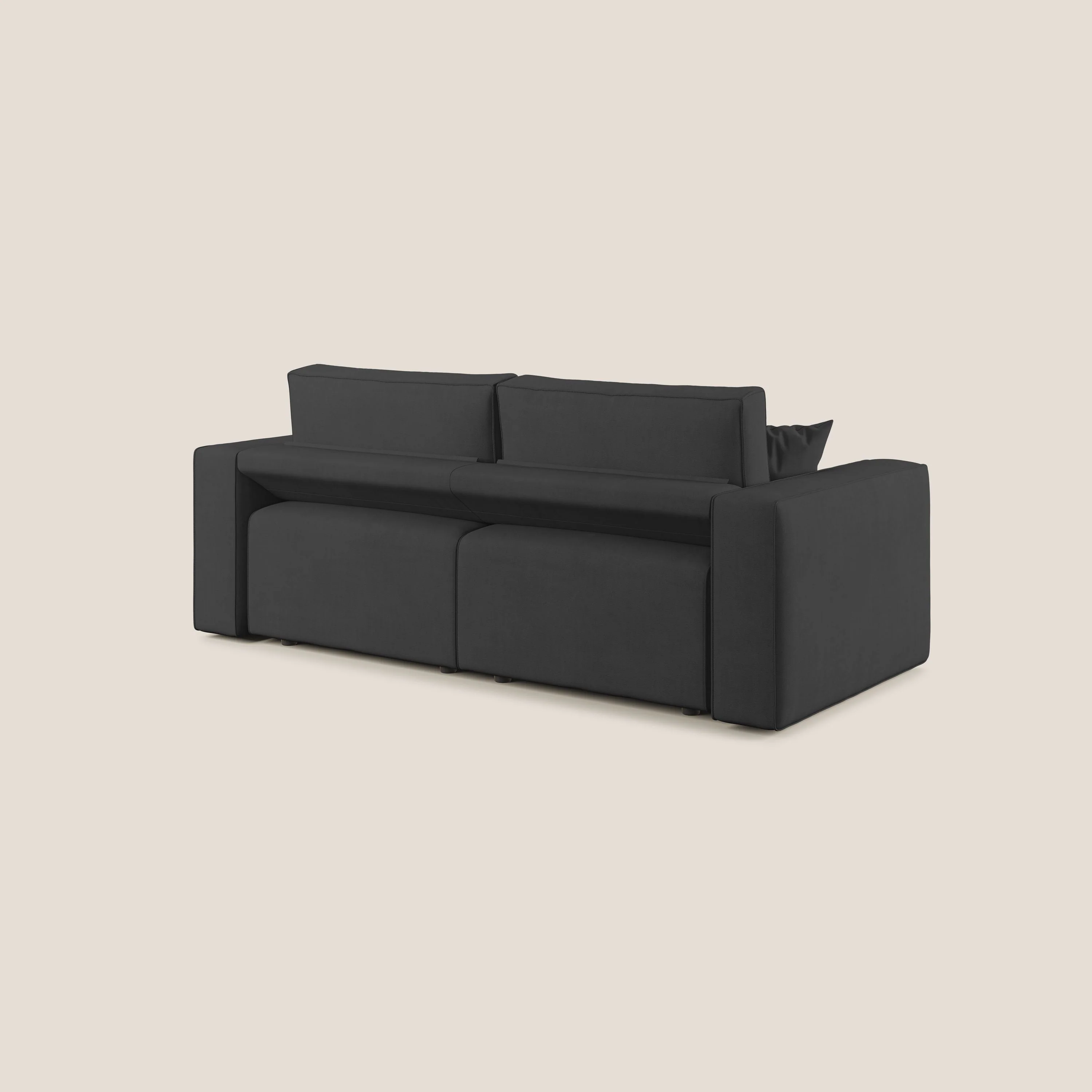 Morfeo canapé avec assise extractible en tissu imperméable T02 noir - Image 6