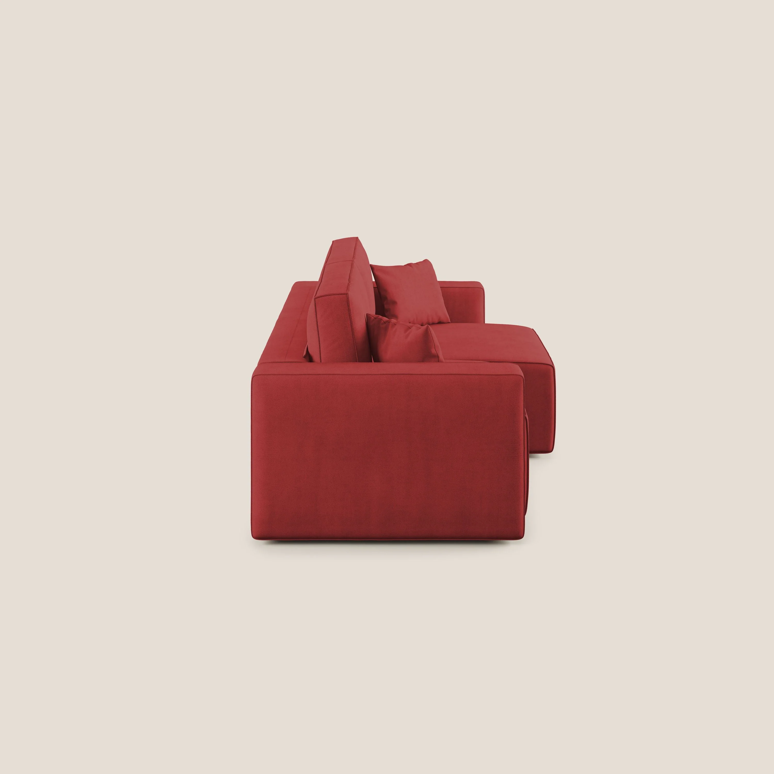 Morfeo canapé avec assise extractible en tissu imperméable T02 rouge - Image 11