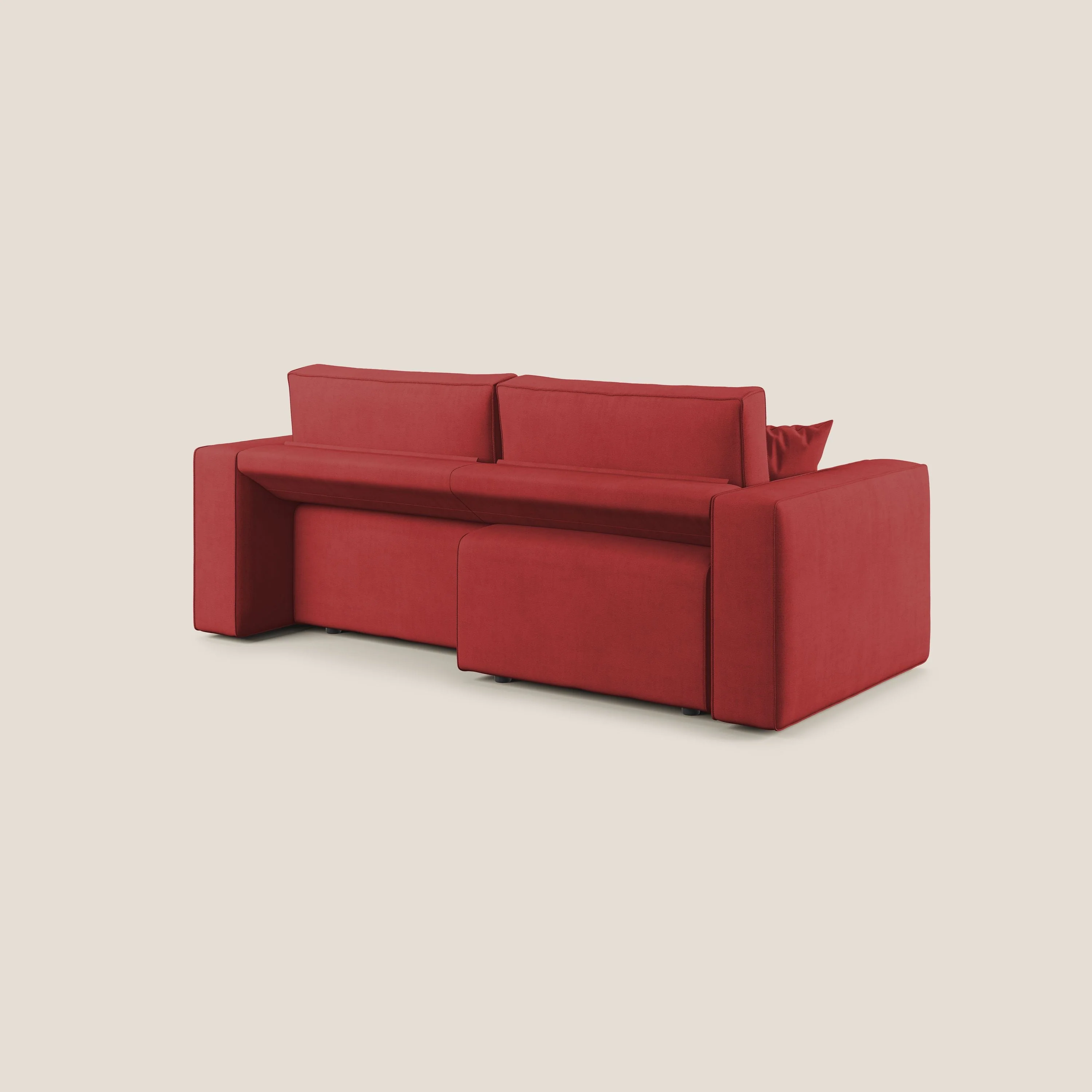 Morfeo canapé avec assise extractible en tissu imperméable T02 rouge - Image 12