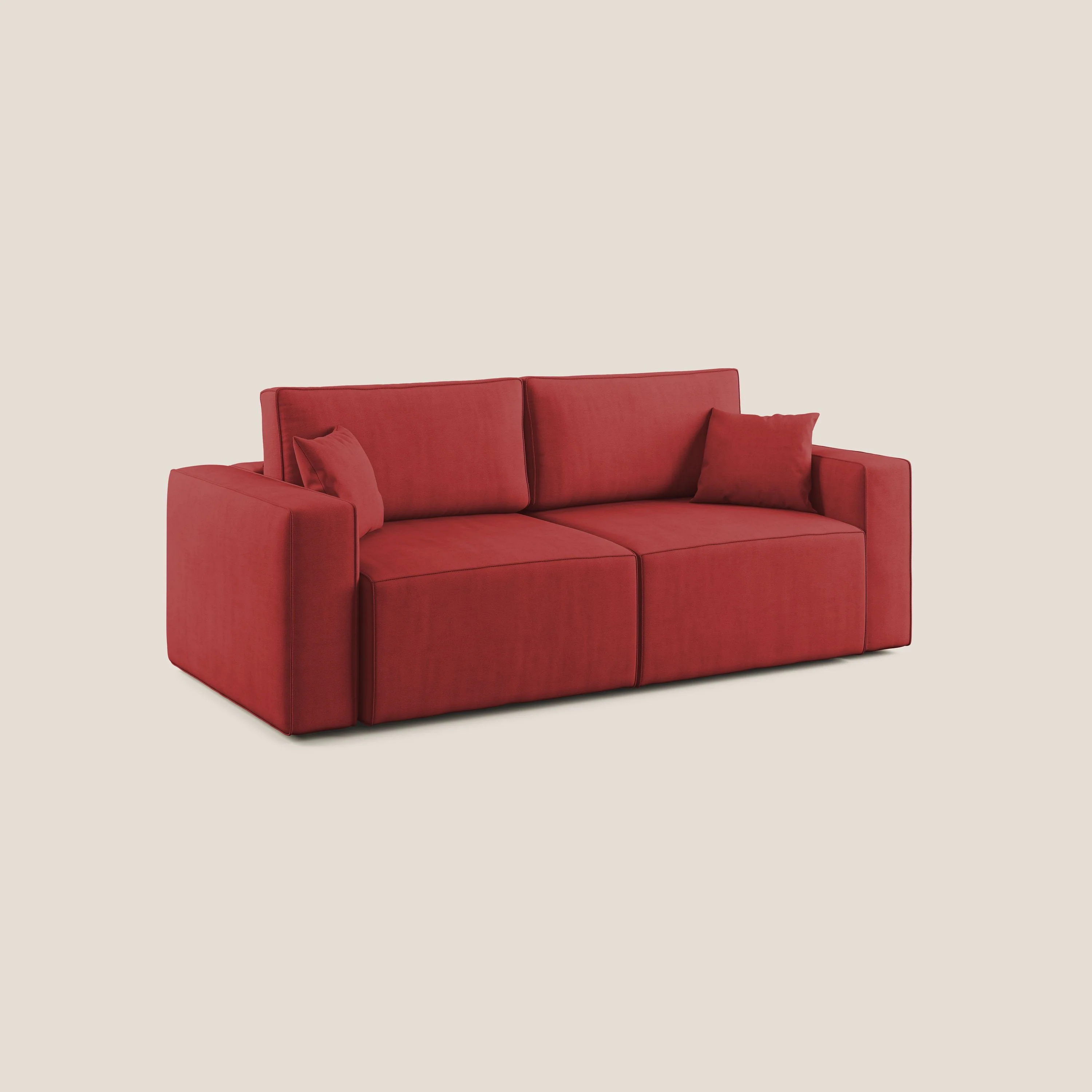 Morfeo canapé avec assise extractible en tissu imperméable T02 rouge - Image 3