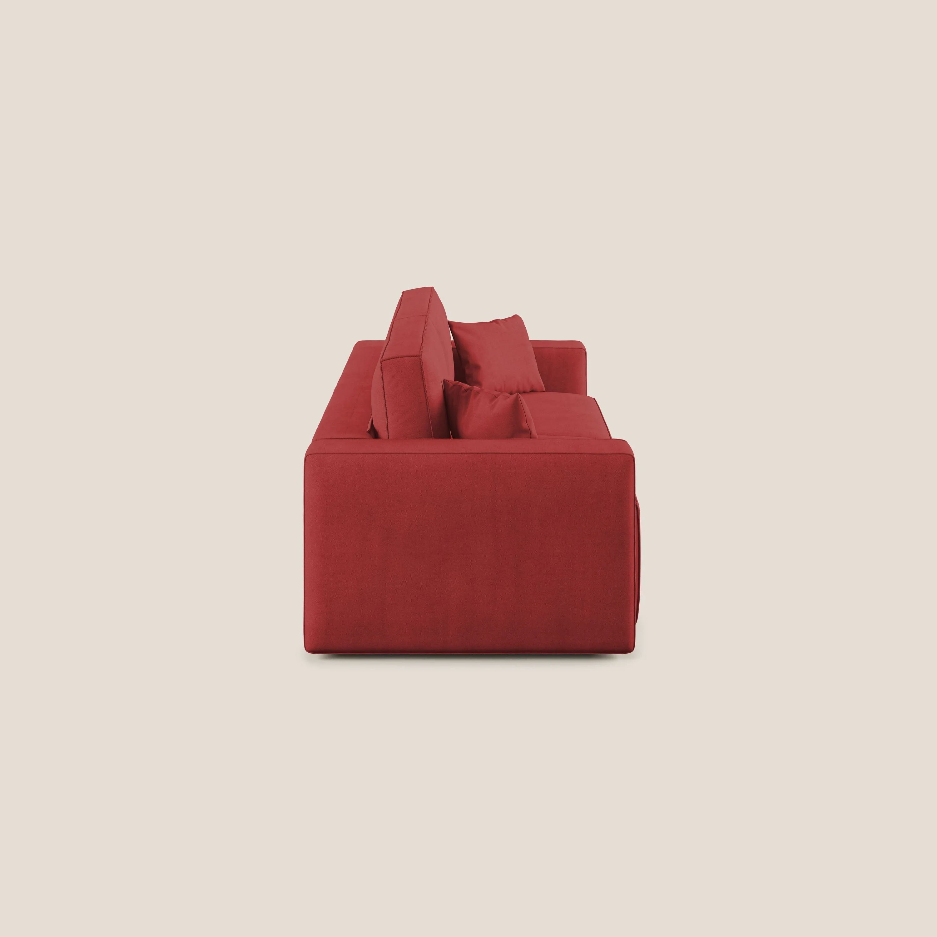 Morfeo canapé avec assise extractible en tissu imperméable T02 rouge - Image 5