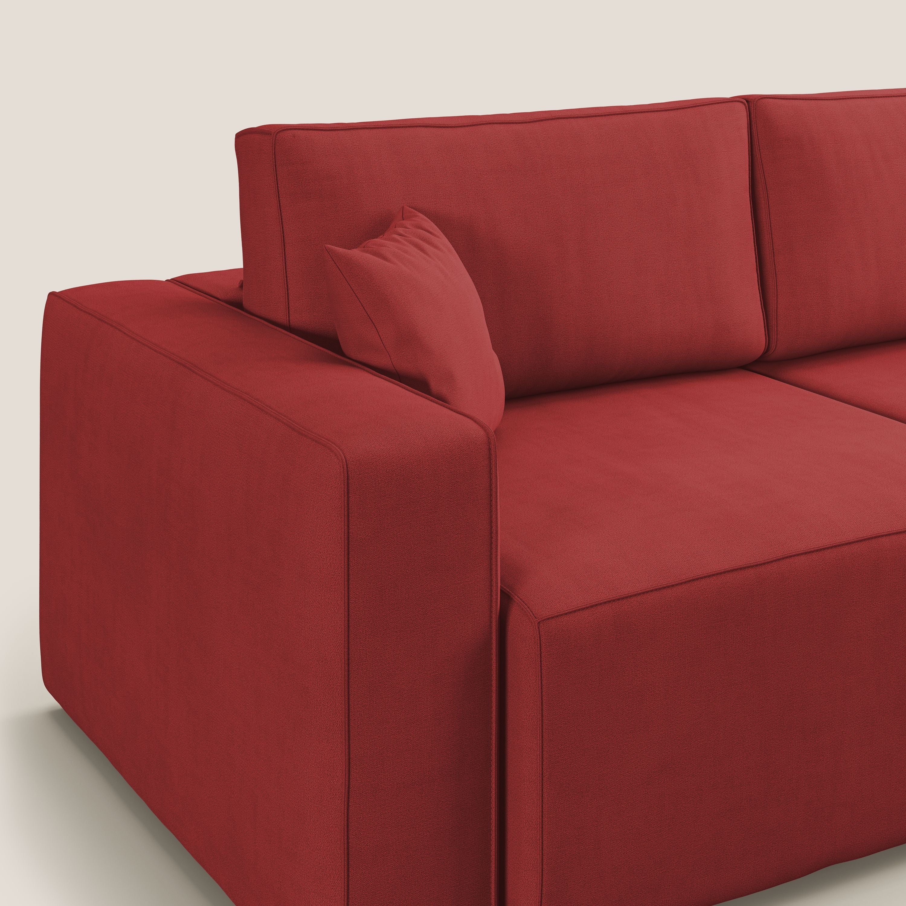Morfeo canapé avec assise extractible en tissu imperméable T02 rouge - Image 7