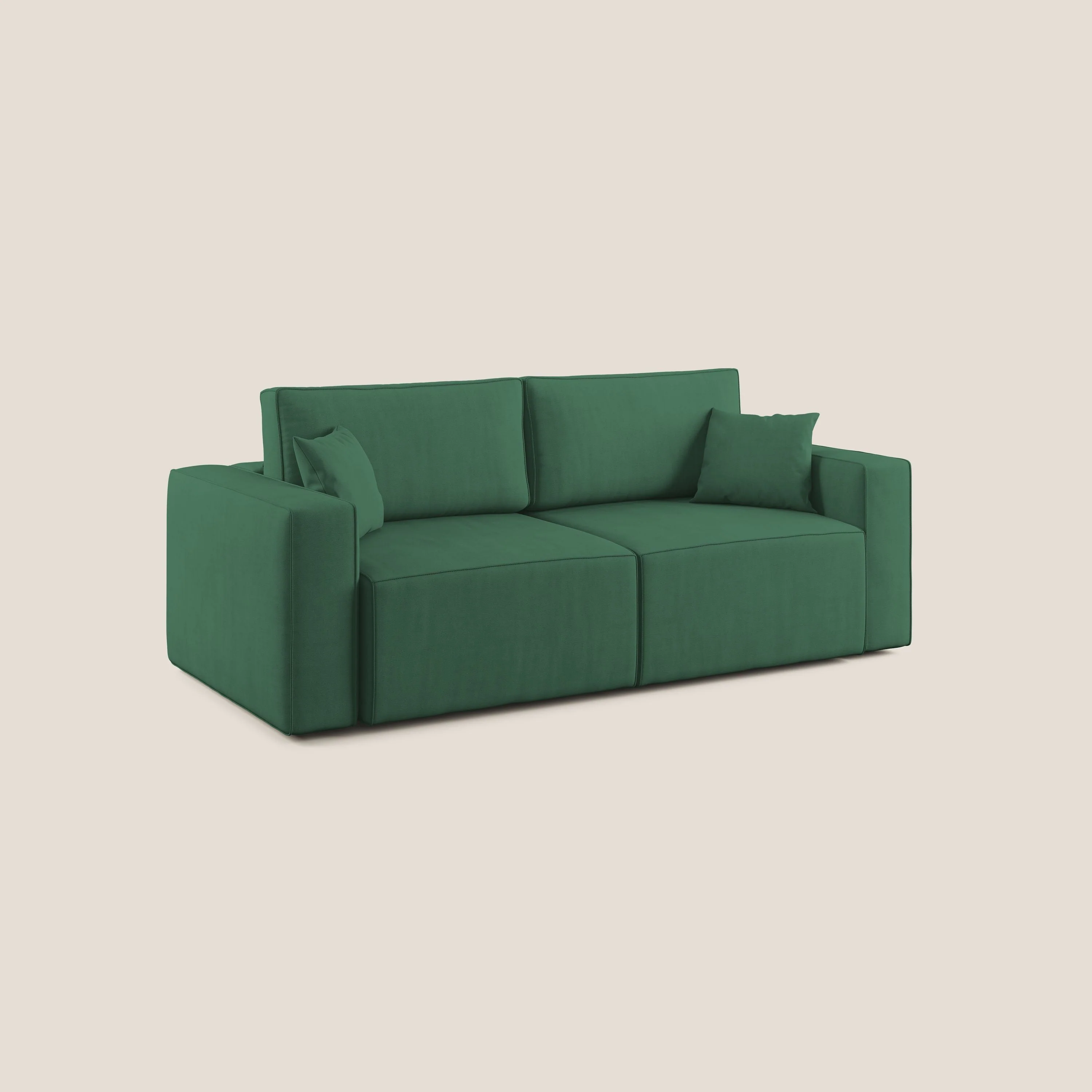 Morfeo canapé avec assise extractible en tissu imperméable T02 vert - Image 3