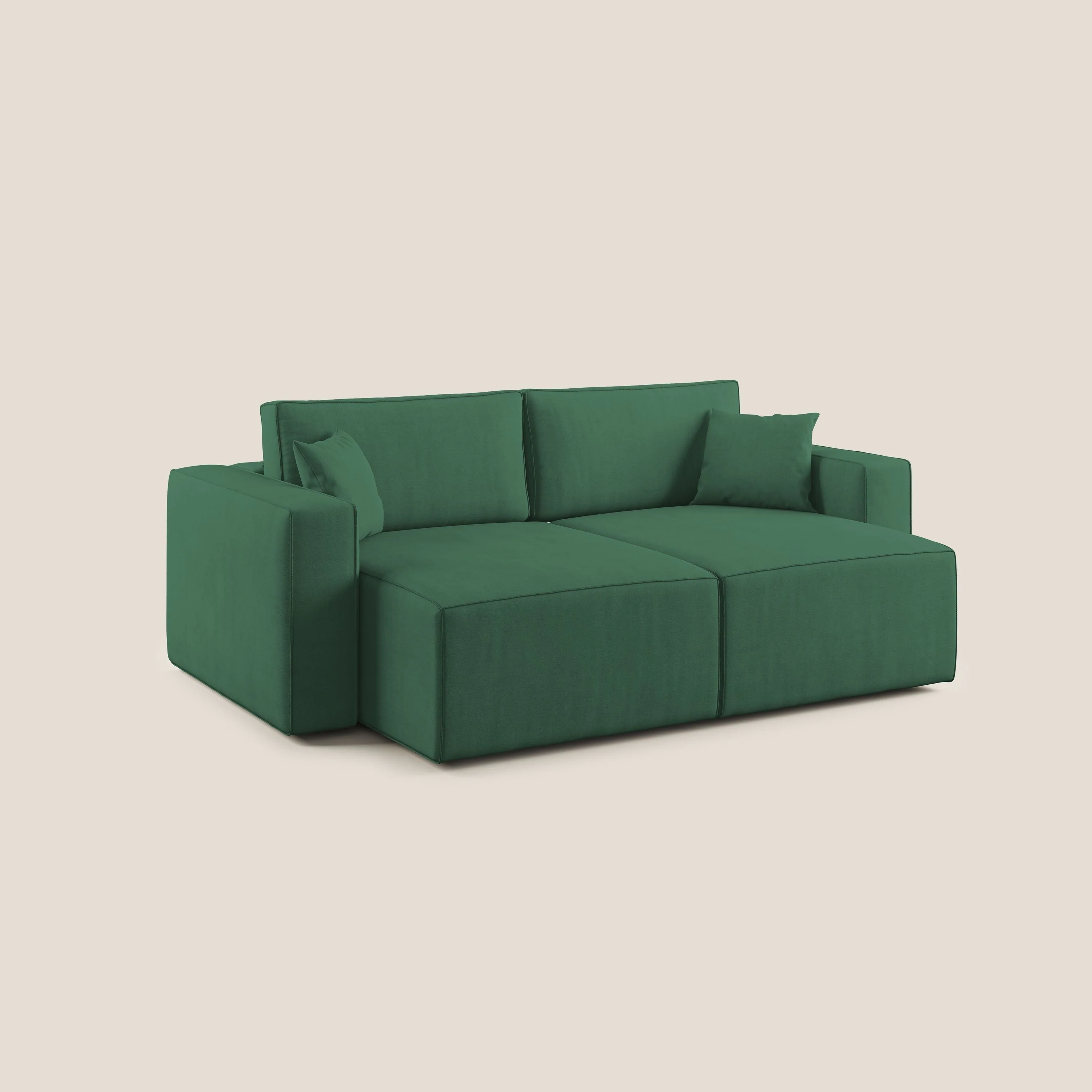 Morfeo canapé avec assise extractible en tissu imperméable T02 vert - Image 4