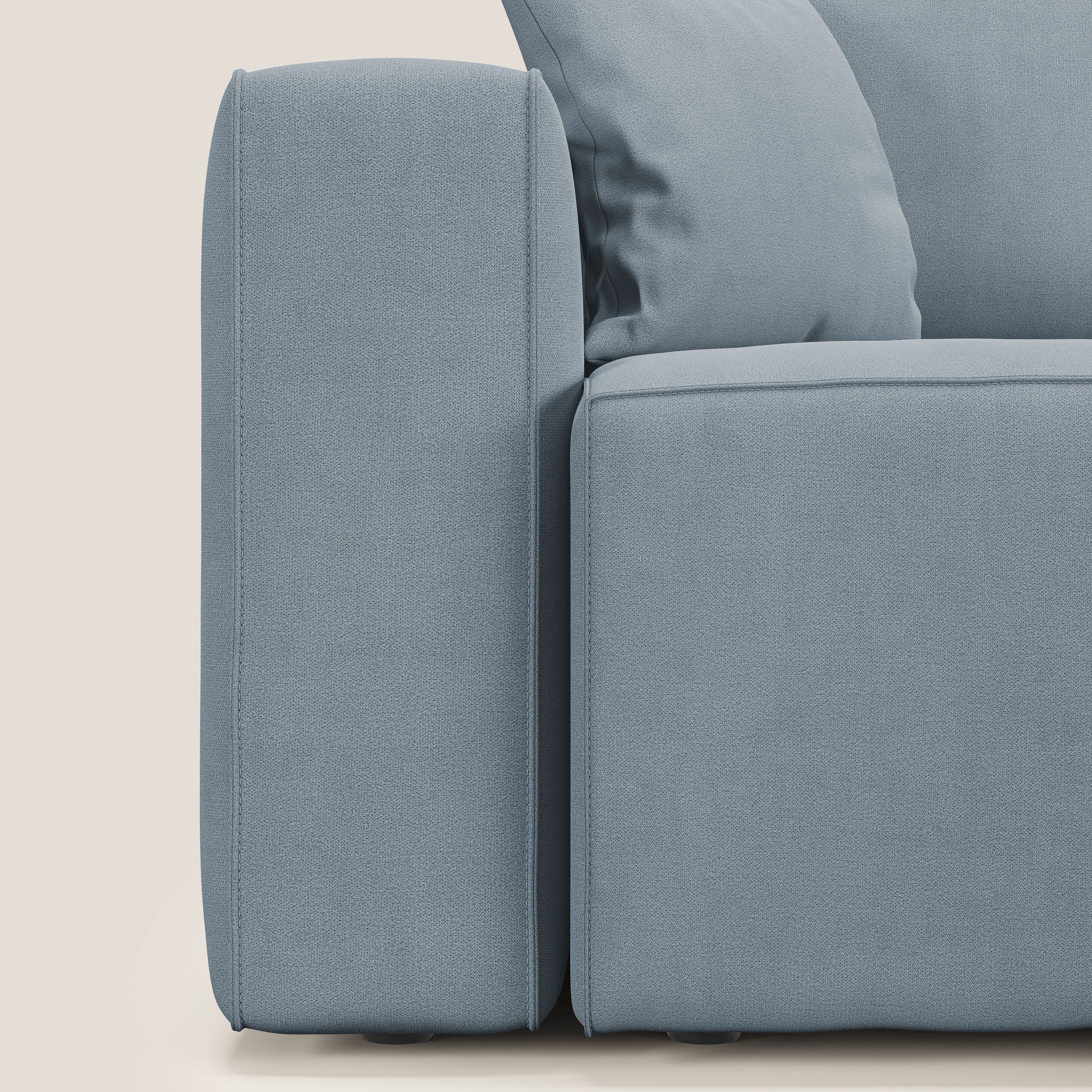 Morfeo Canapé avec 3 assises extractibles en tissu doux imperméable T02 bleu pastel - Image 12