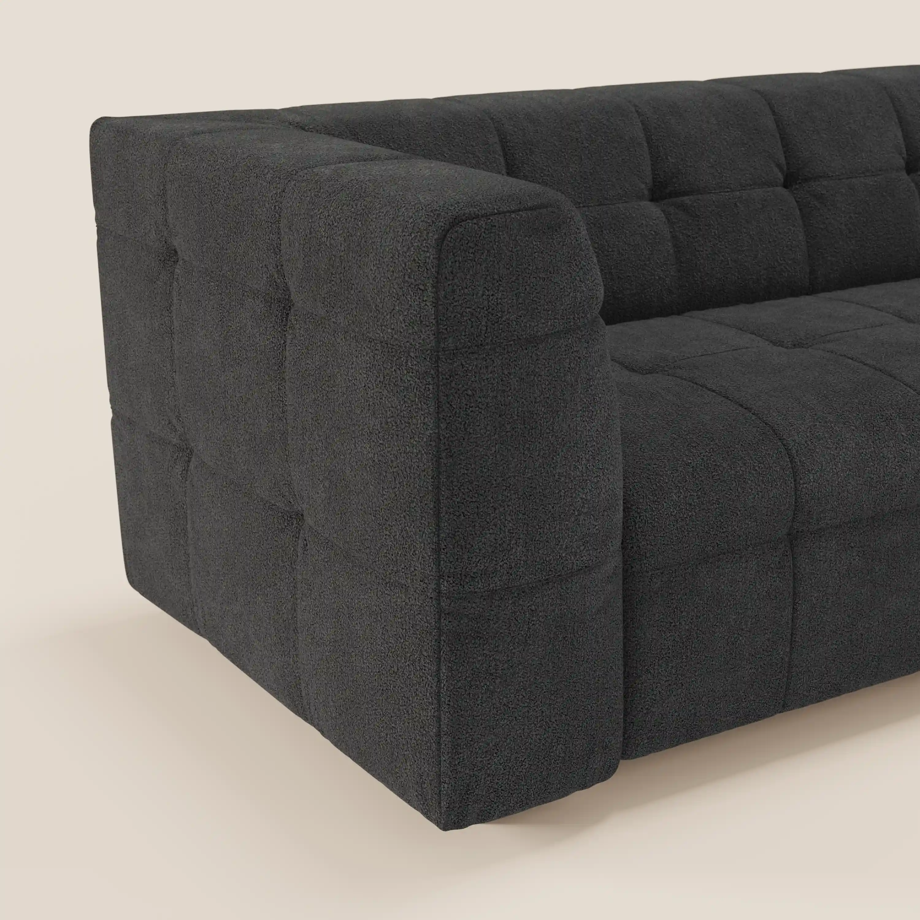 Mosaic – Canapé modulable 3 places en bouclé : avec finition capitonnée et design en tissu détachable T21 - Image 16