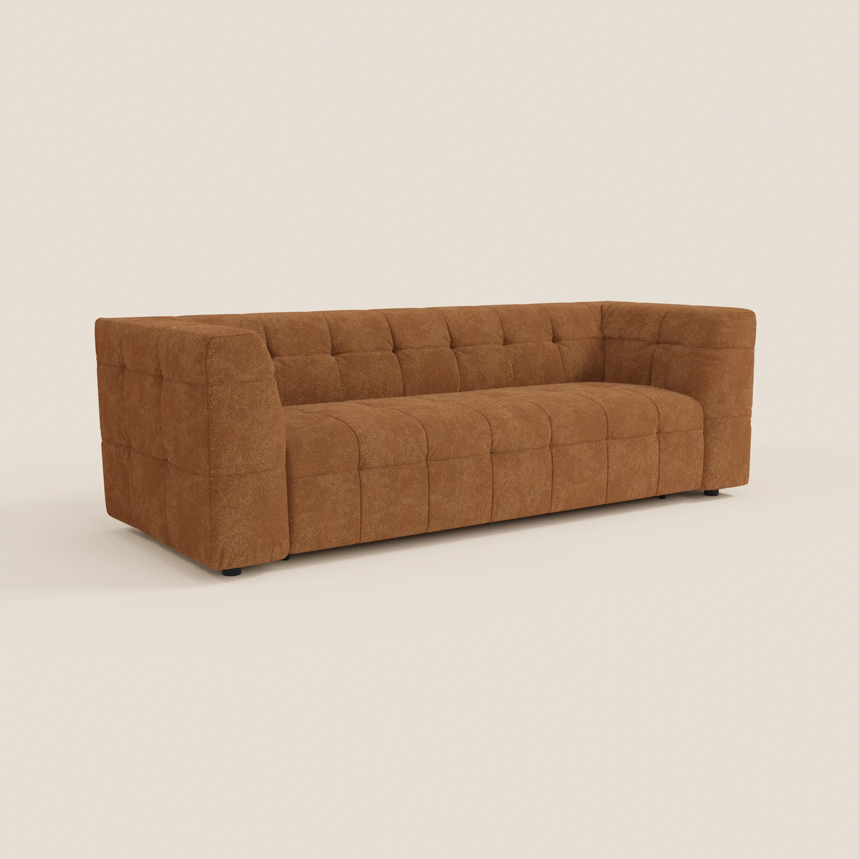Mosaic – Canapé modulable 3 places en bouclé : avec finition capitonnée et design en tissu détachable T21 - Image 3