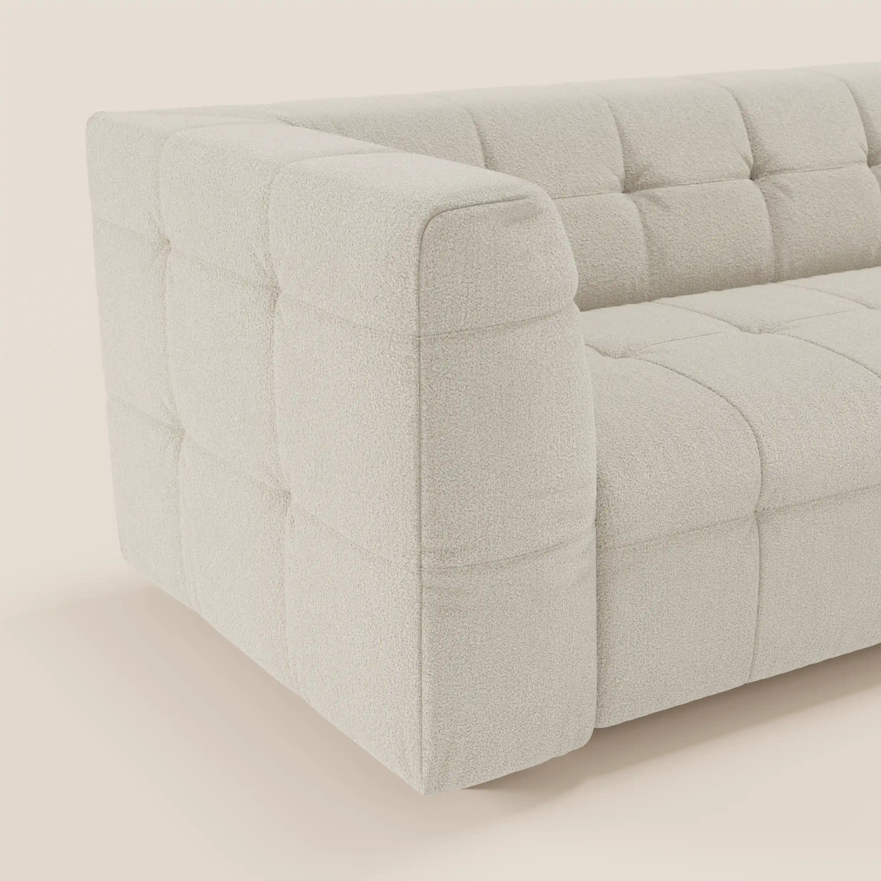 Mosaic – Canapé modulable 3 places en bouclé : avec finition capitonnée et design en tissu détachable T21 - Image 34