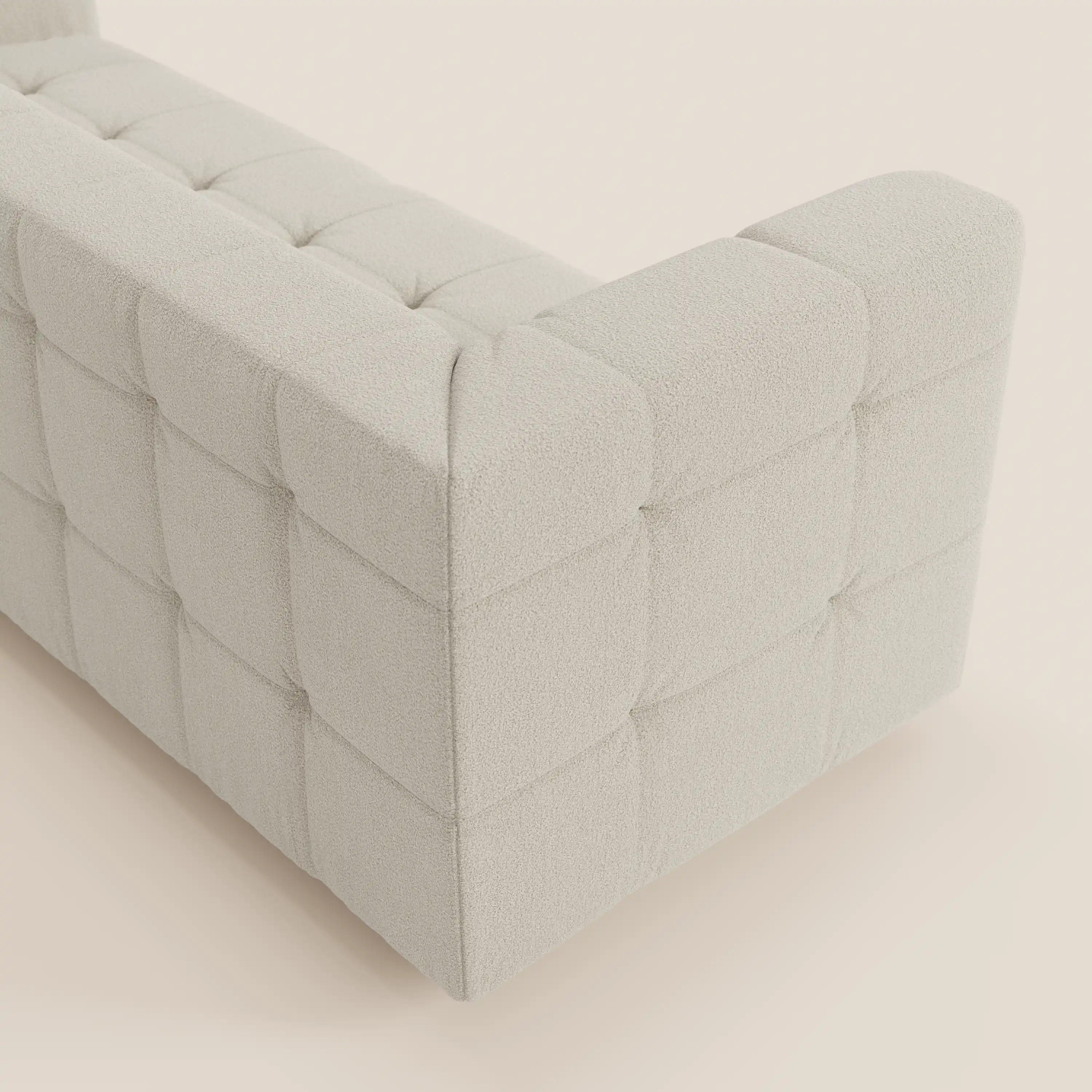 Mosaic – Canapé modulable 3 places en bouclé : avec finition capitonnée et design en tissu détachable T21 - Image 37