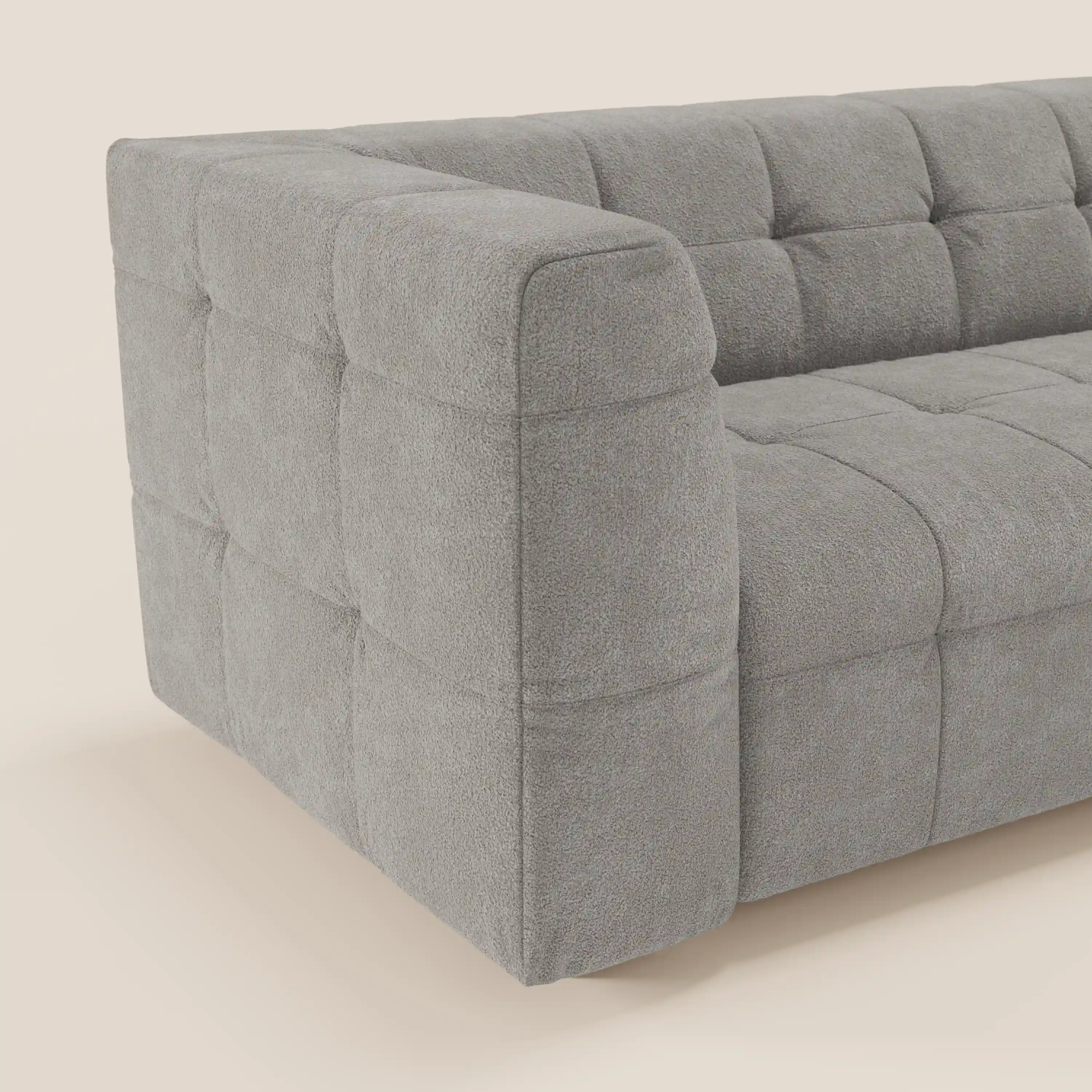 Mosaic – Canapé modulable 3 places en bouclé : avec finition capitonnée et design en tissu détachable T21 - Image 52