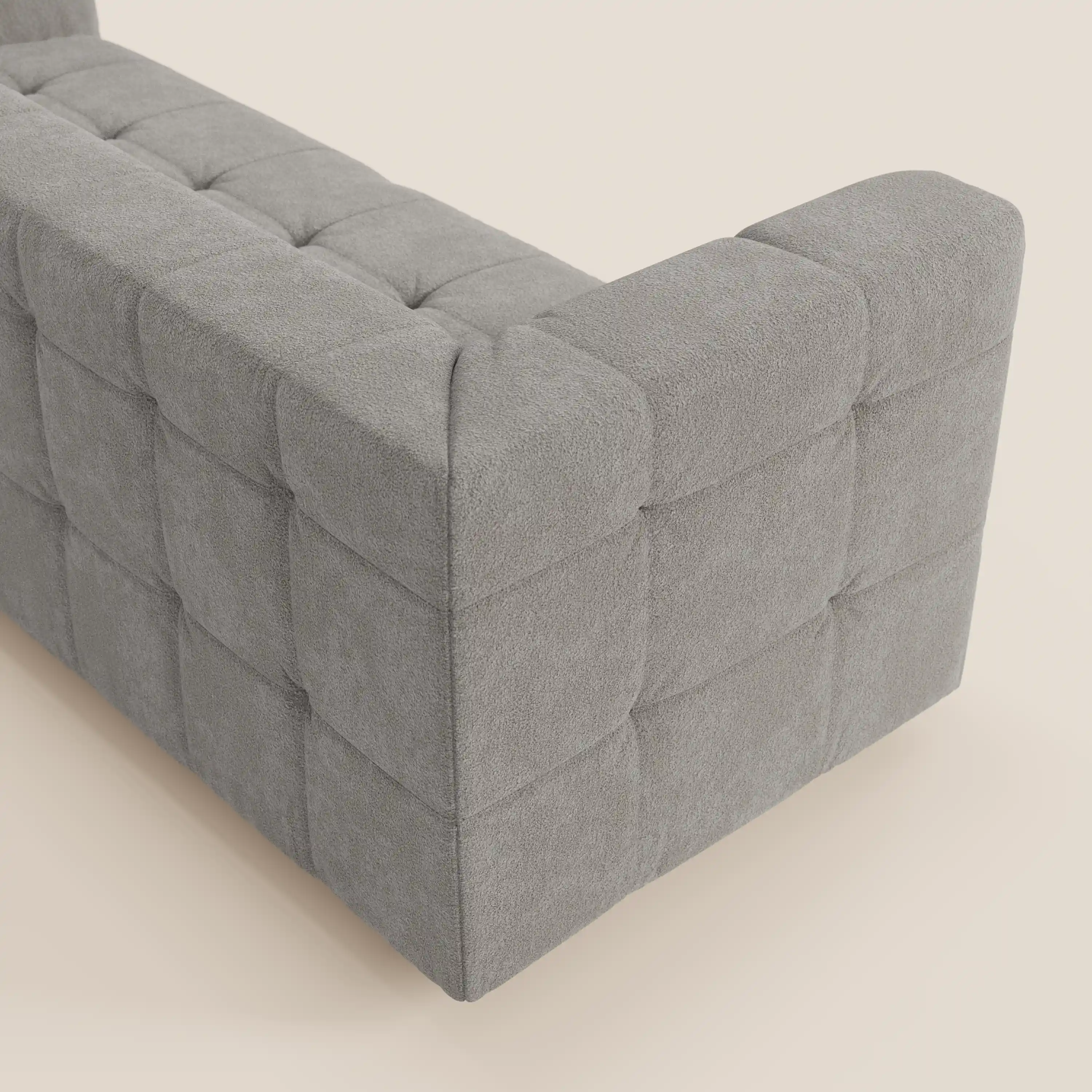 Mosaic – Canapé modulable 3 places en bouclé : avec finition capitonnée et design en tissu détachable T21 - Image 55