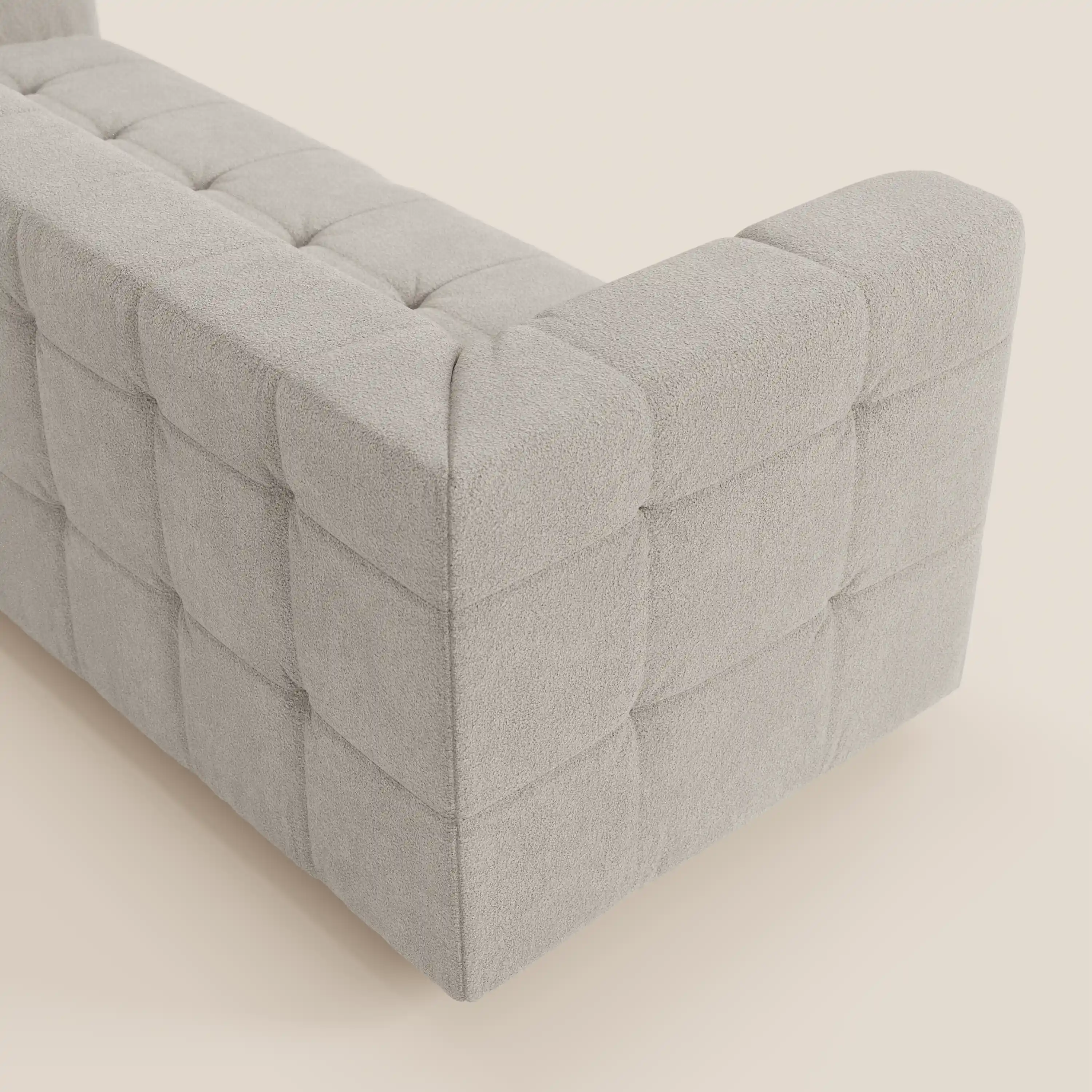 Mosaic – Canapé modulable 3 places en bouclé : avec finition capitonnée et design en tissu détachable T21 - Image 64