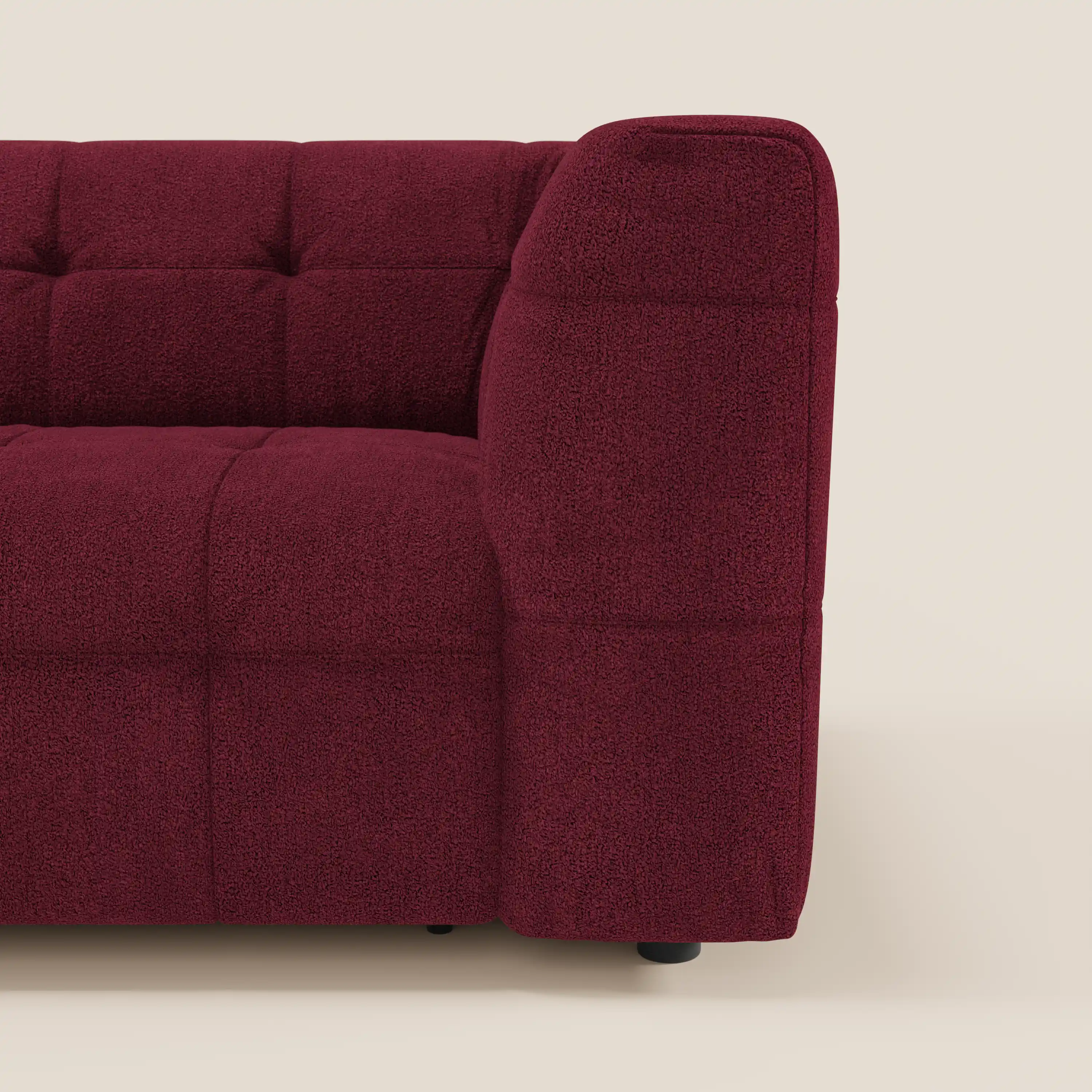 Mosaic – Canapé modulable 3 places en bouclé : avec finition capitonnée et design en tissu détachable T21 - Image 87