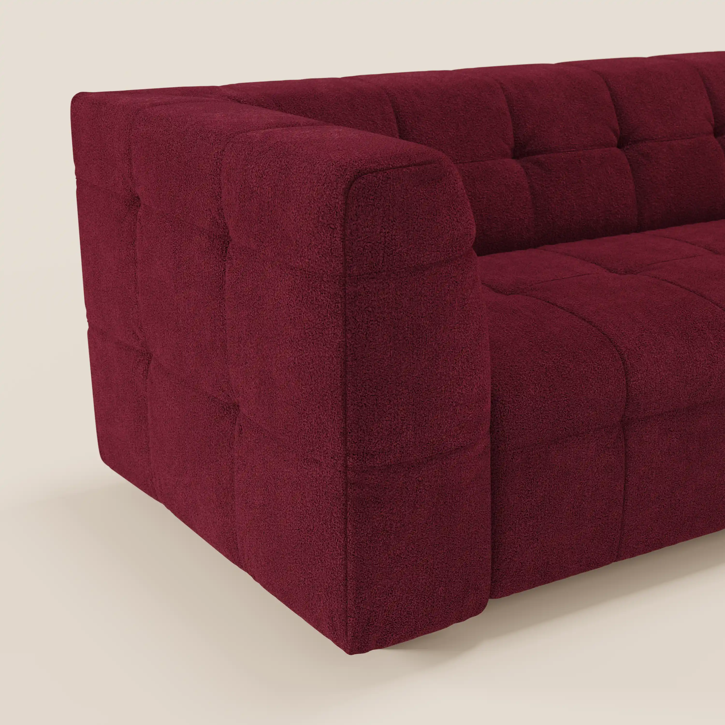 Mosaic – Canapé modulable 3 places en bouclé : avec finition capitonnée et design en tissu détachable T21 - Image 88