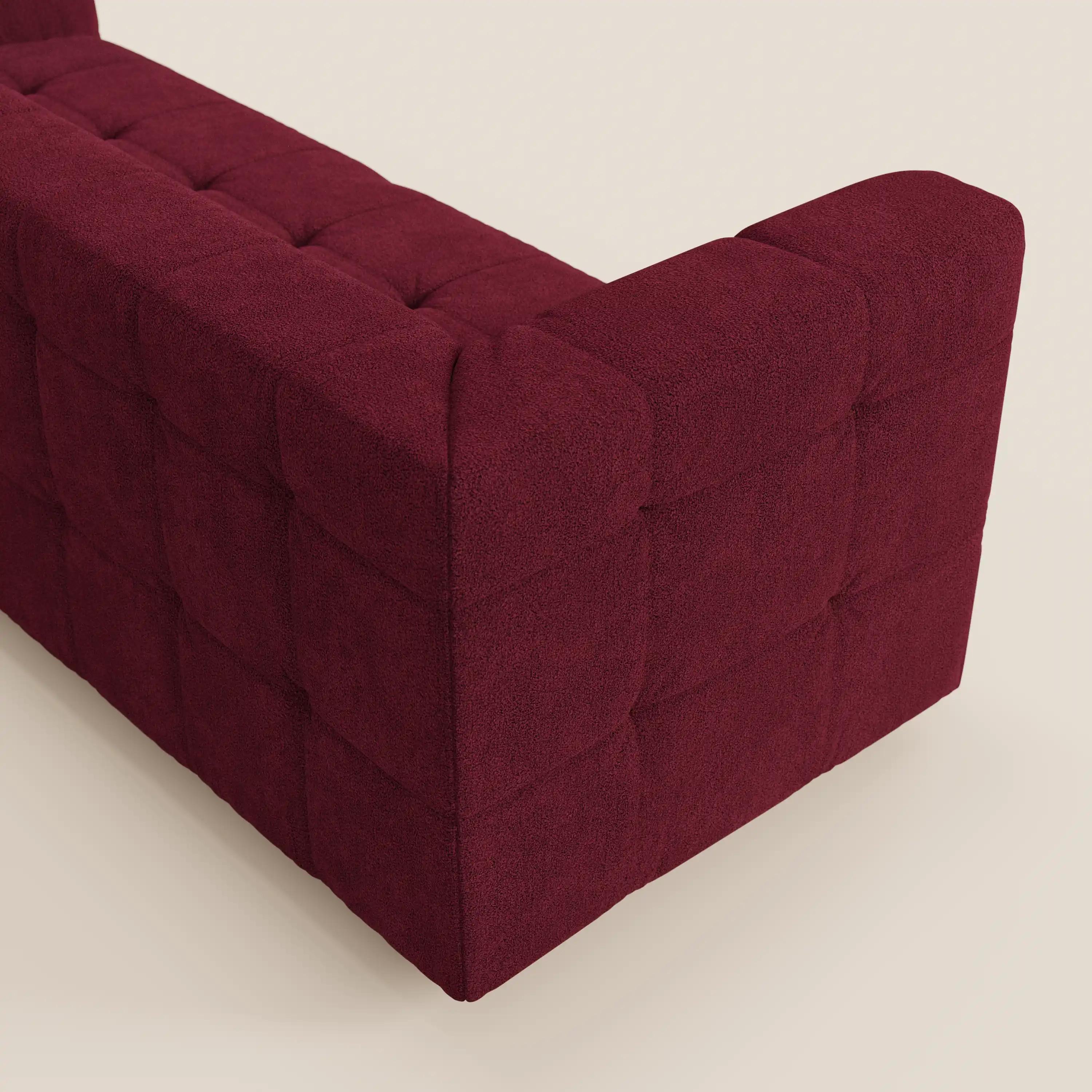 Mosaic – Canapé modulable 3 places en bouclé : avec finition capitonnée et design en tissu détachable T21 - Image 91