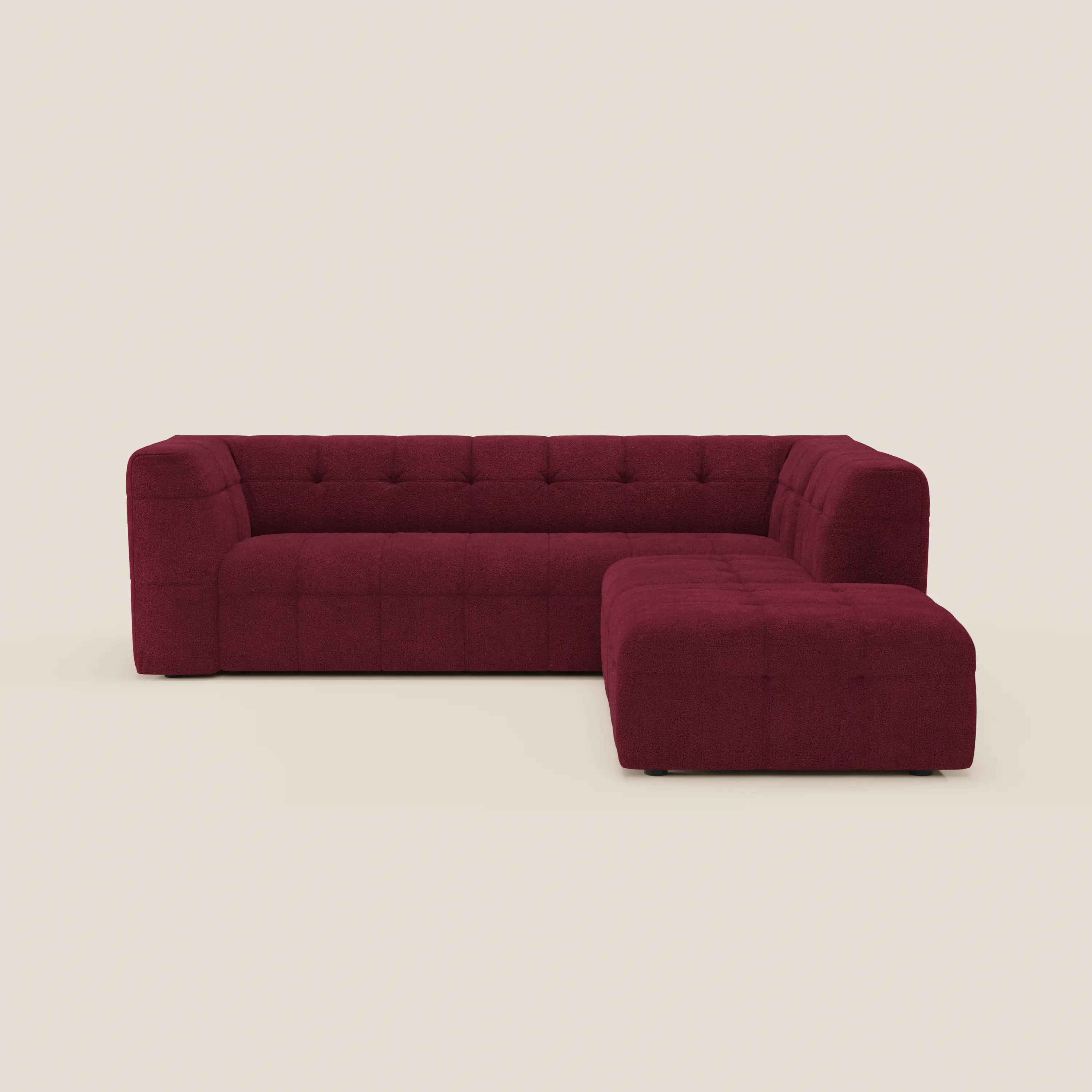 Mosaic canapé d'angle modulable en bouclé : capitonné et design en tissu détachable T21 - Image 103