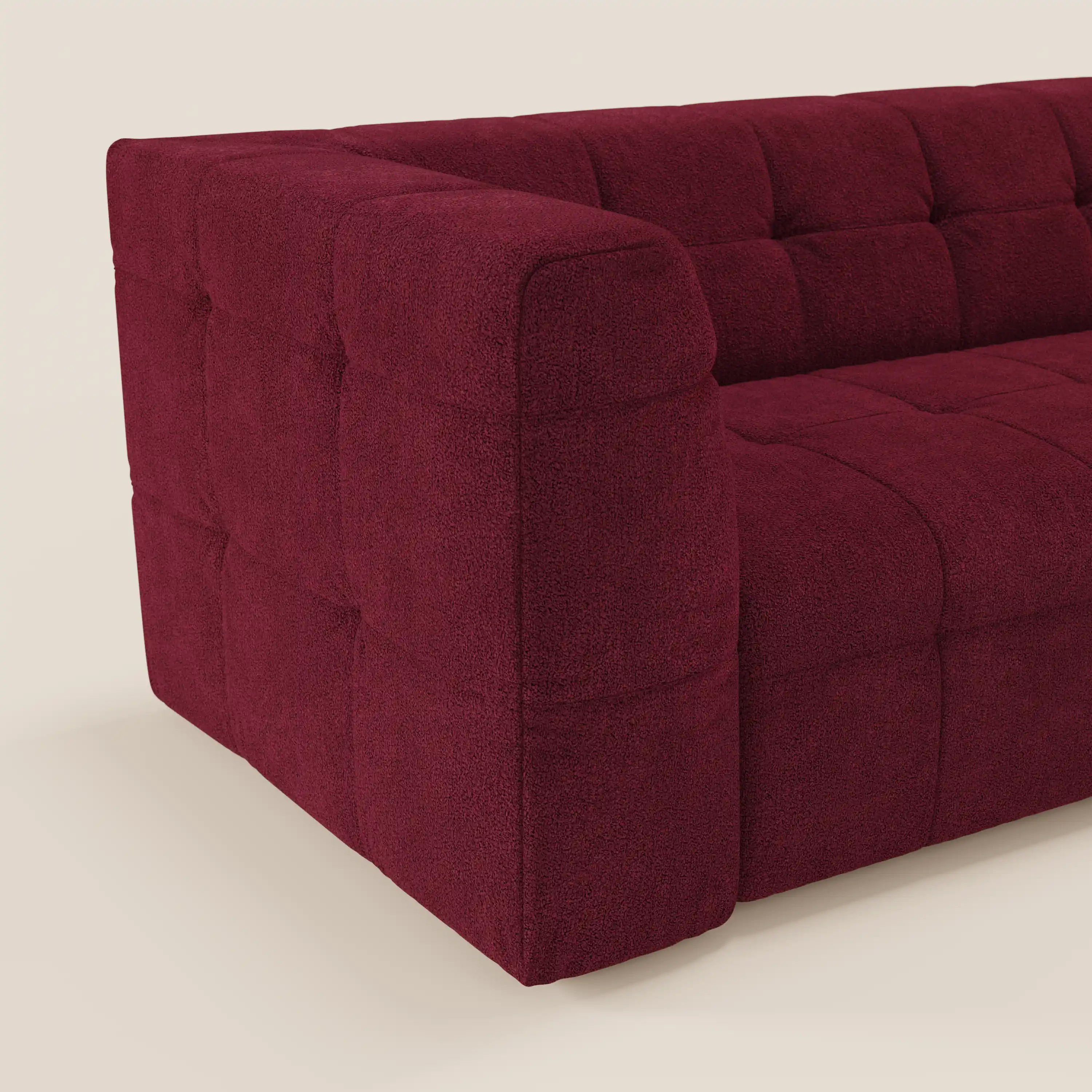 Mosaic canapé d'angle modulable en bouclé : capitonné et design en tissu détachable T21 - Image 105