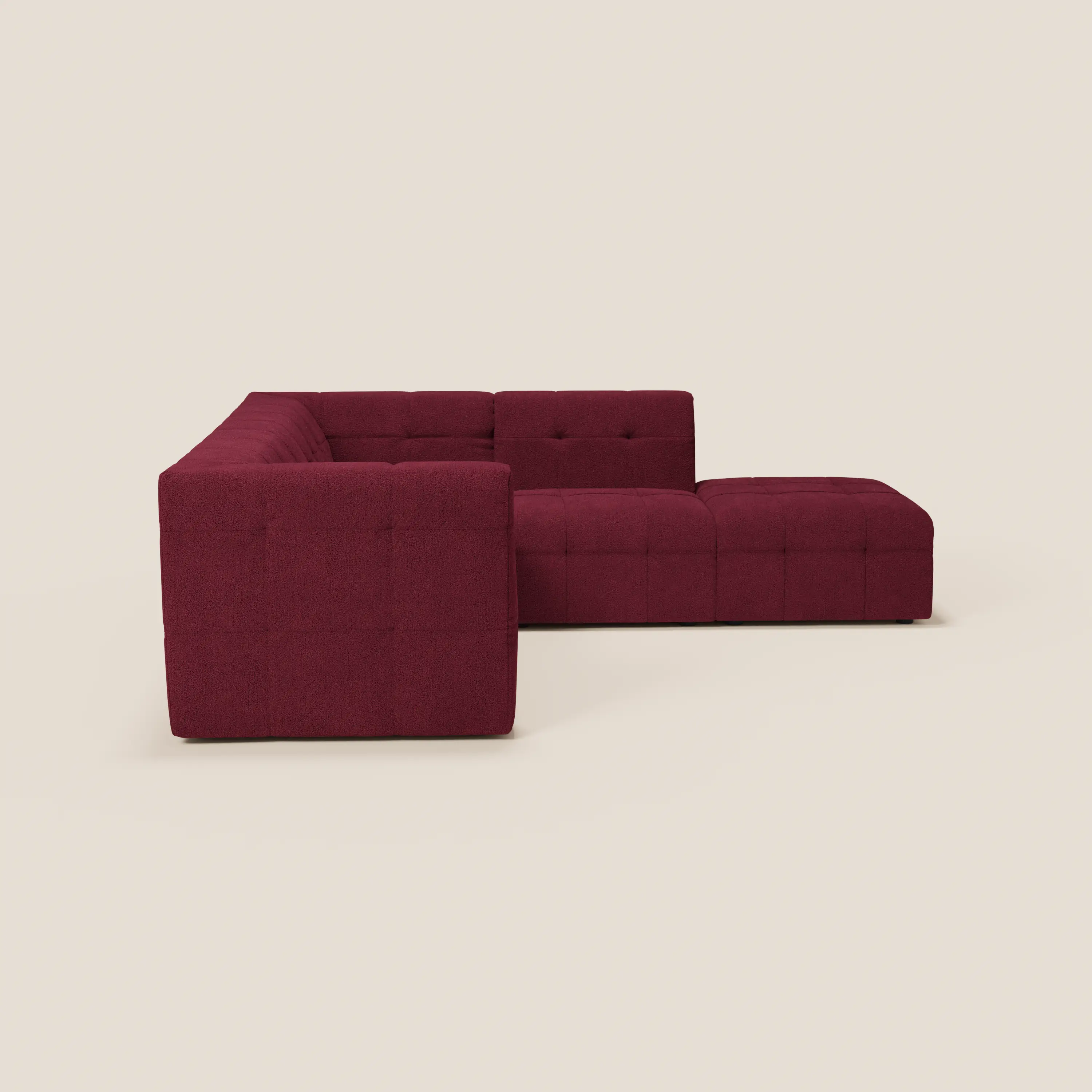 Mosaic canapé d'angle modulable en bouclé : capitonné et design en tissu détachable T21 - Image 108