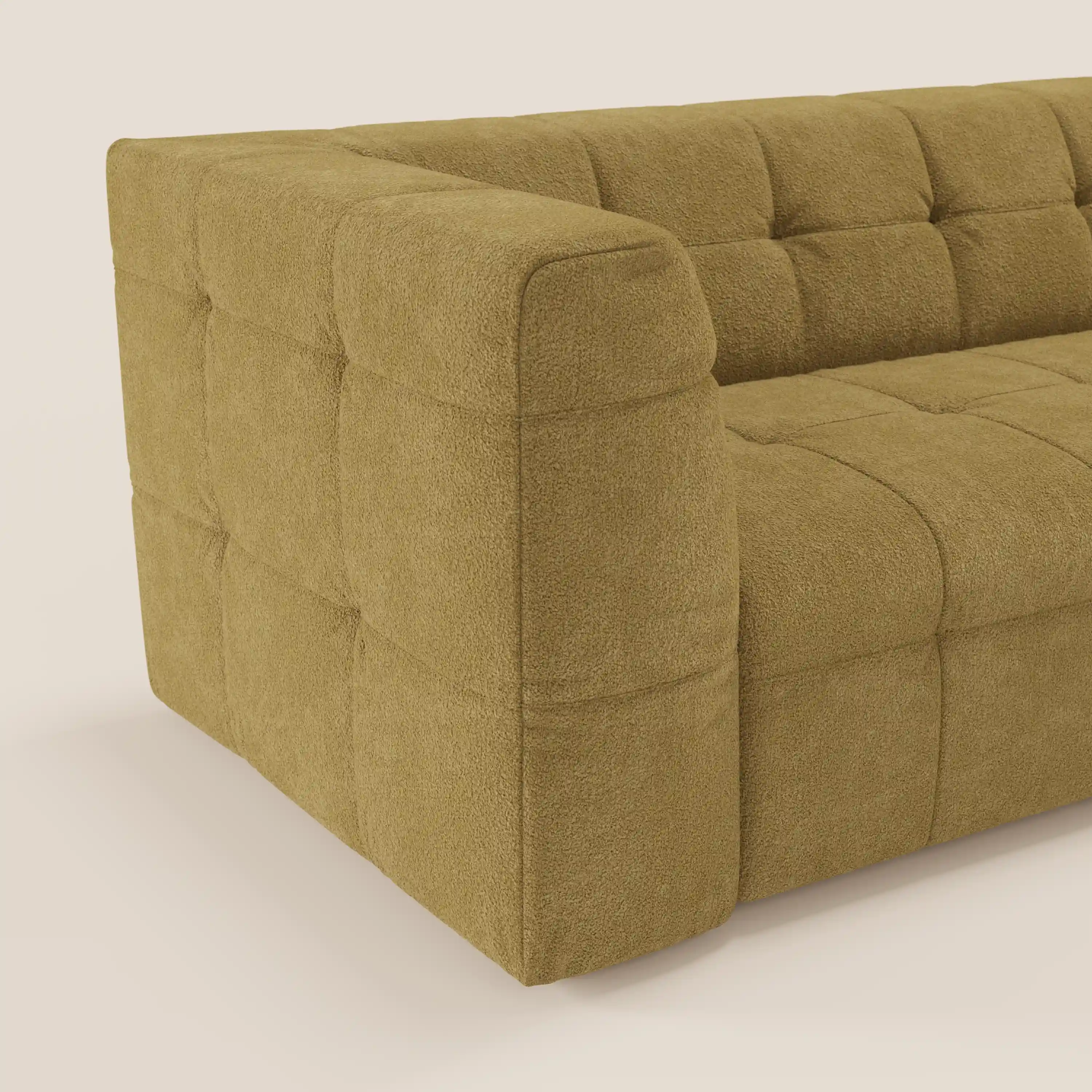 Mosaic canapé d'angle modulable en bouclé : capitonné et design en tissu détachable T21 - Image 116
