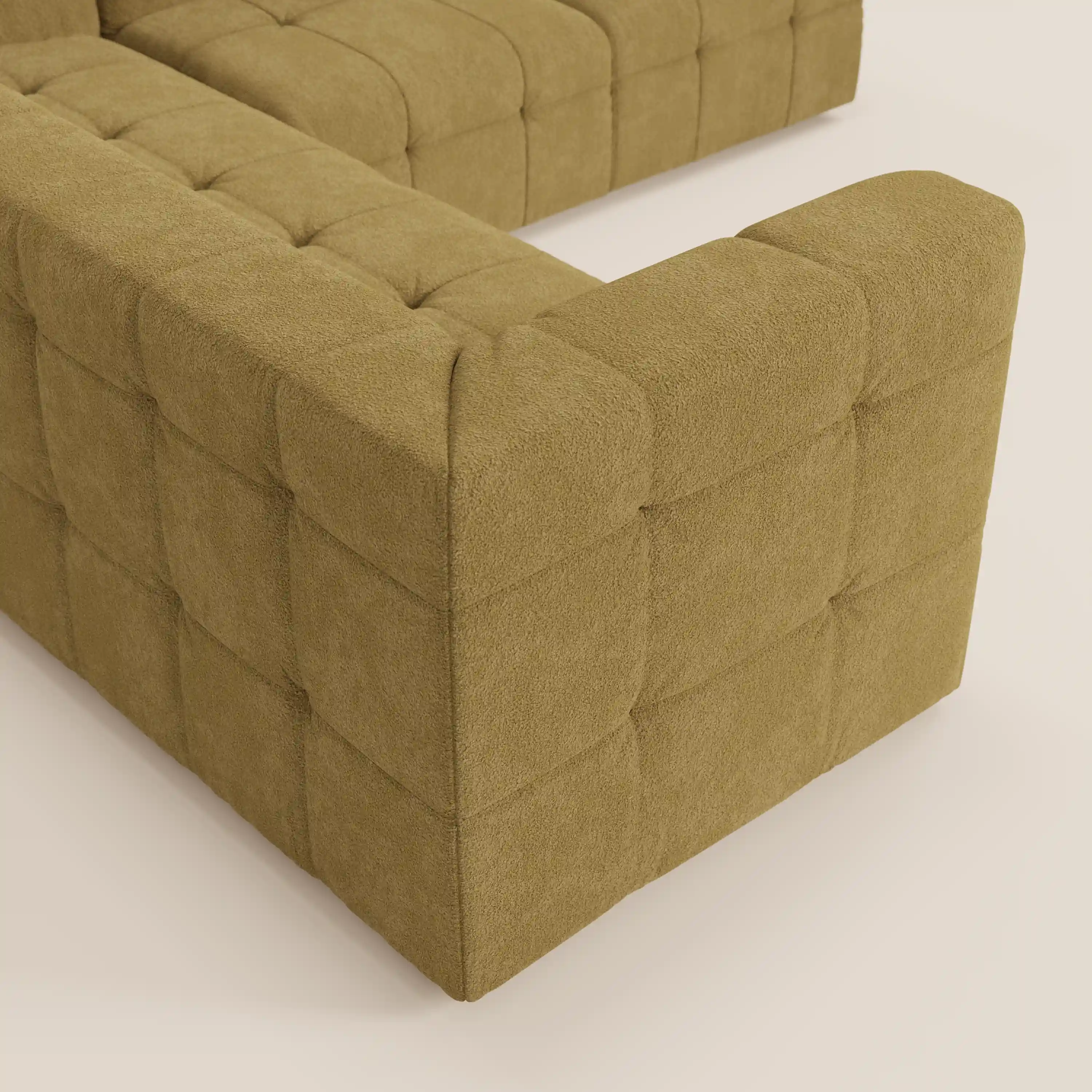 Mosaic canapé d'angle modulable en bouclé : capitonné et design en tissu détachable T21 - Image 120