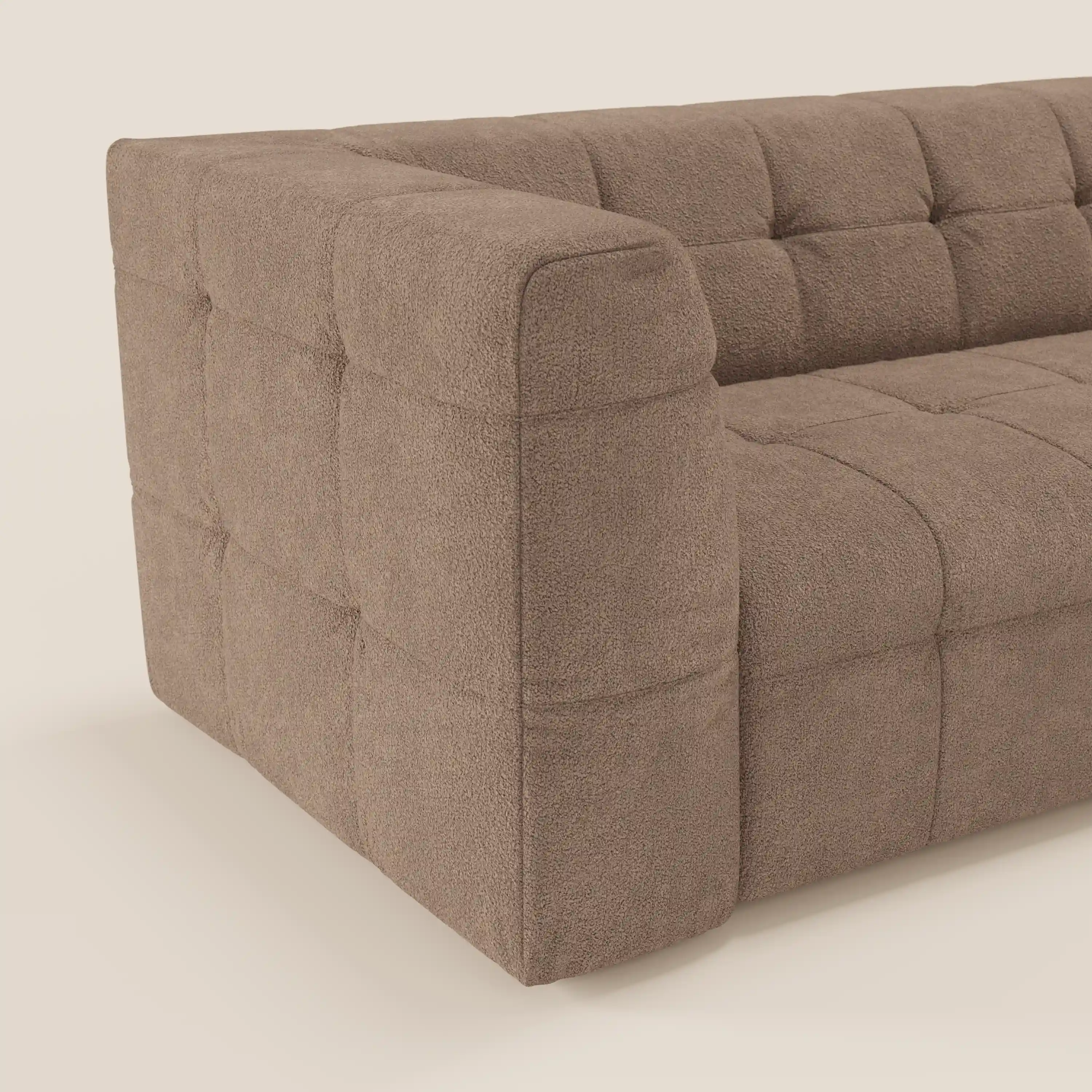 Mosaic canapé d'angle modulable en bouclé : capitonné et design en tissu détachable T21 - Image 127