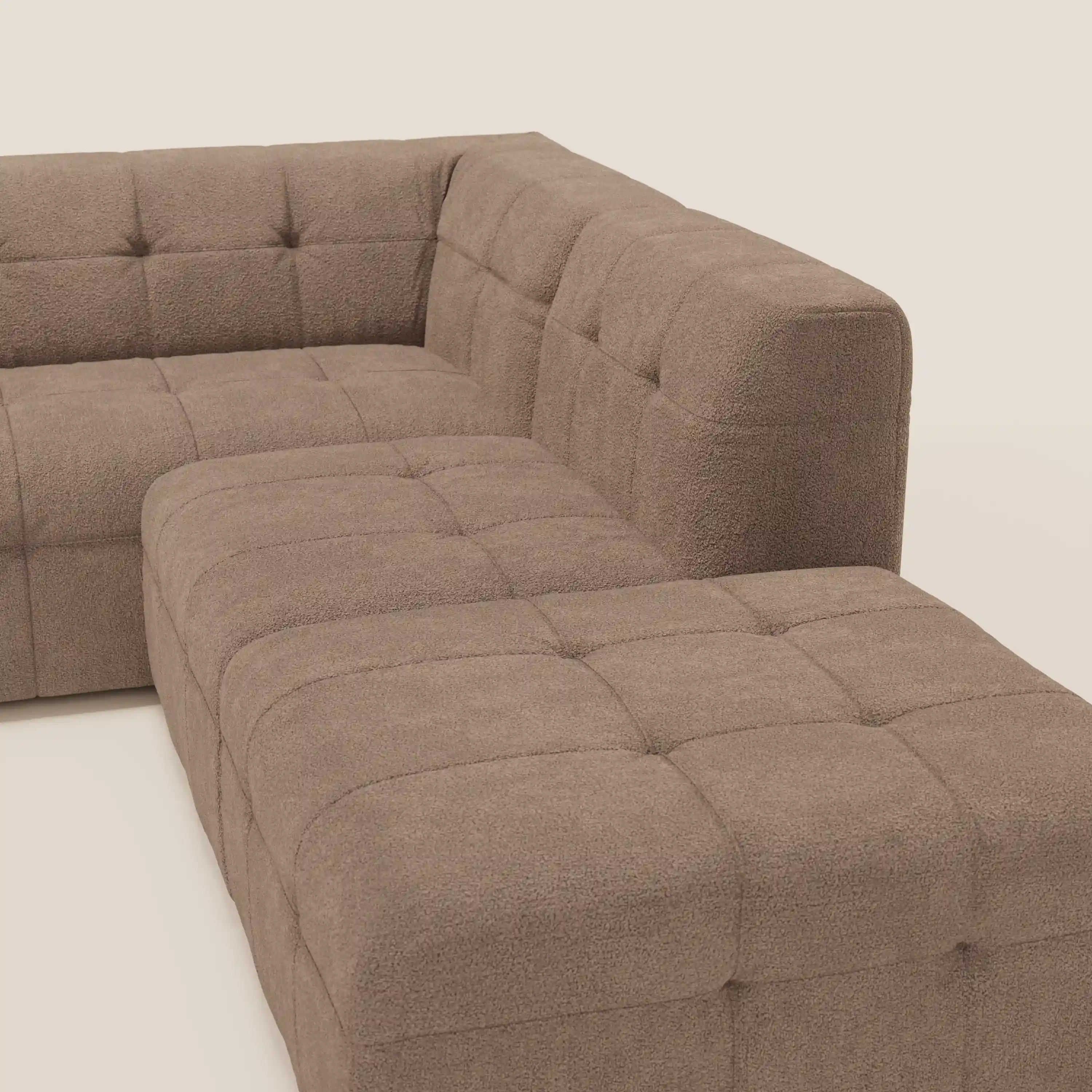 Mosaic canapé d'angle modulable en bouclé : capitonné et design en tissu détachable T21 - Image 128