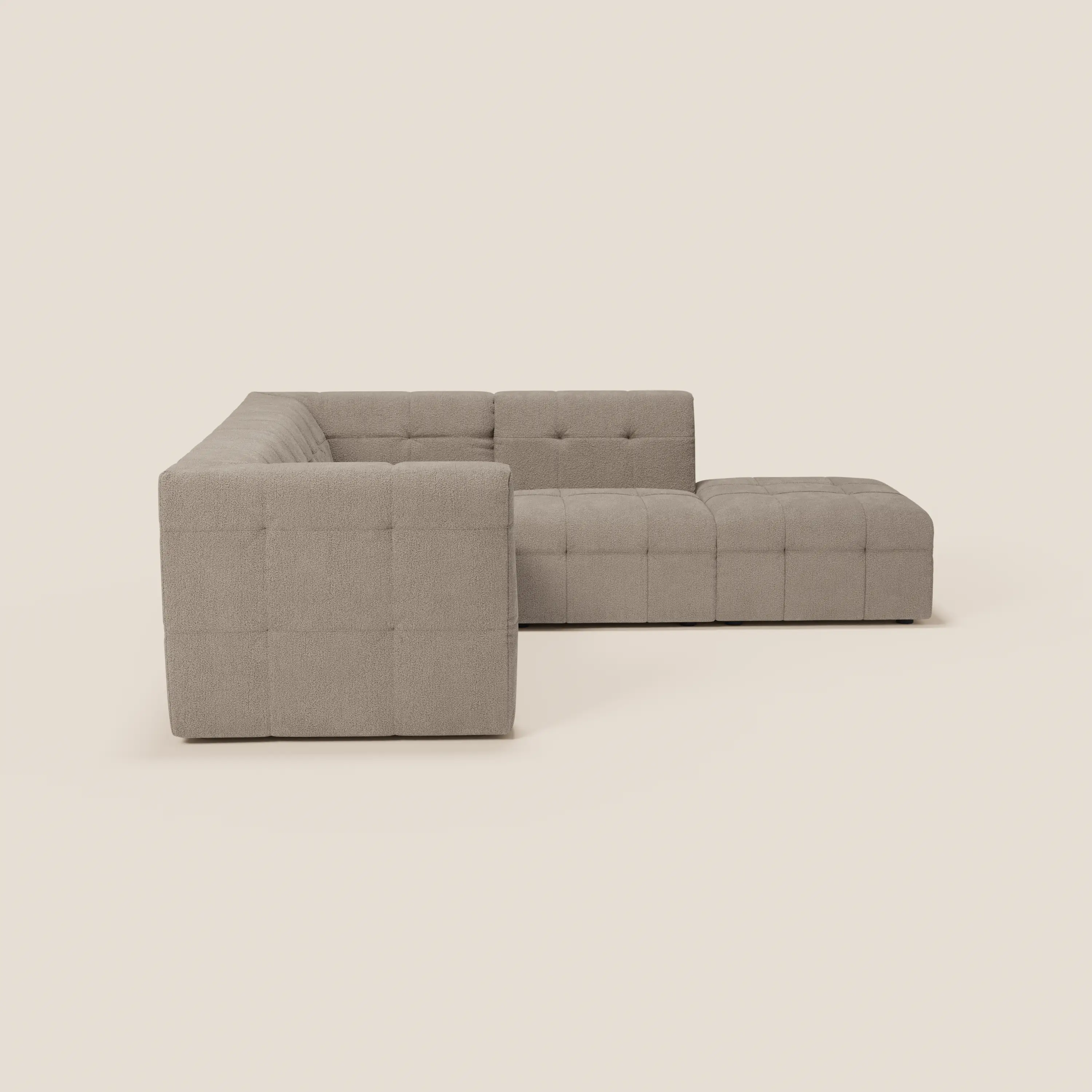 Mosaic canapé d'angle modulable en bouclé : capitonné et design en tissu détachable T21 - Image 141