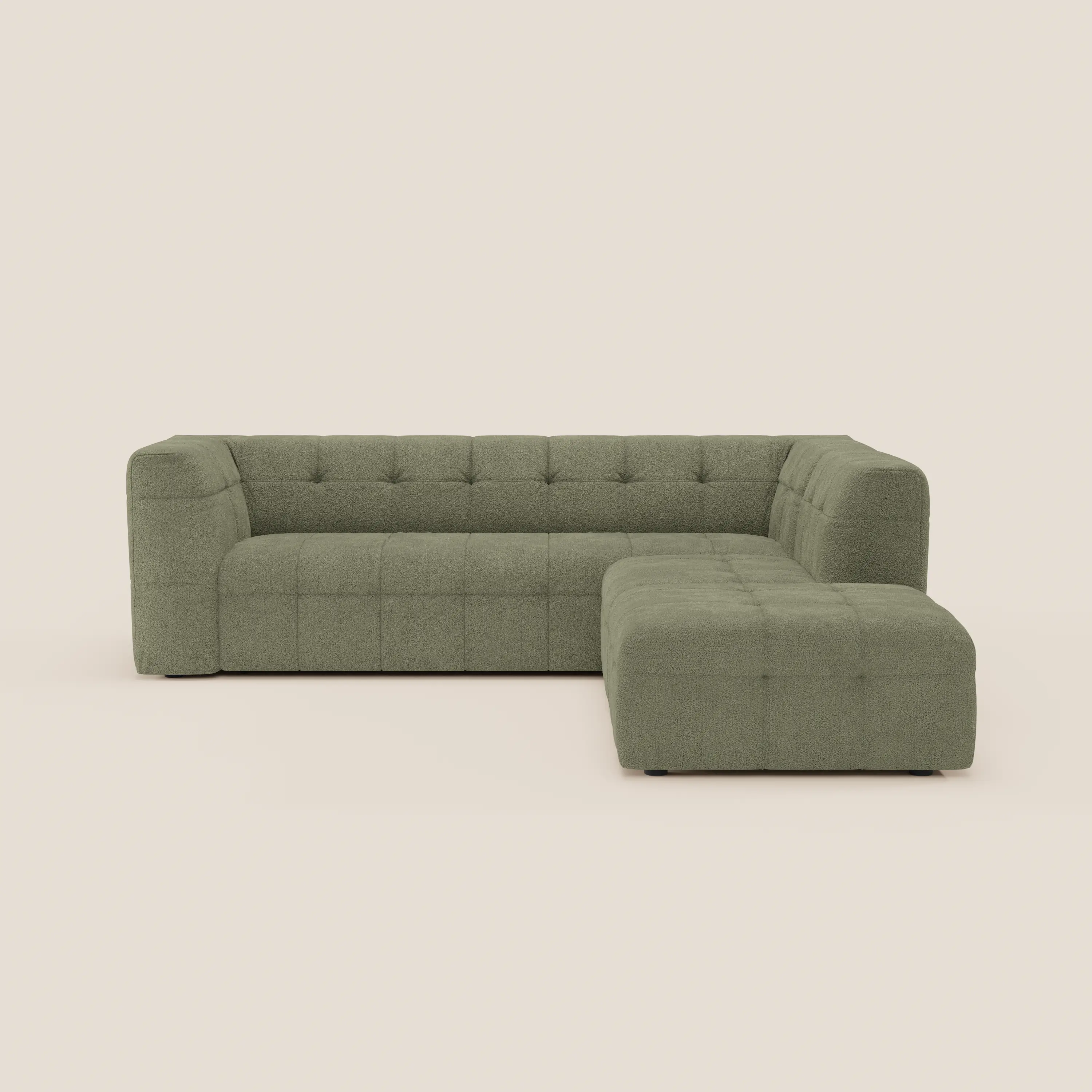 Mosaic canapé d'angle modulable en bouclé : capitonné et design en tissu détachable T21 - Image 147