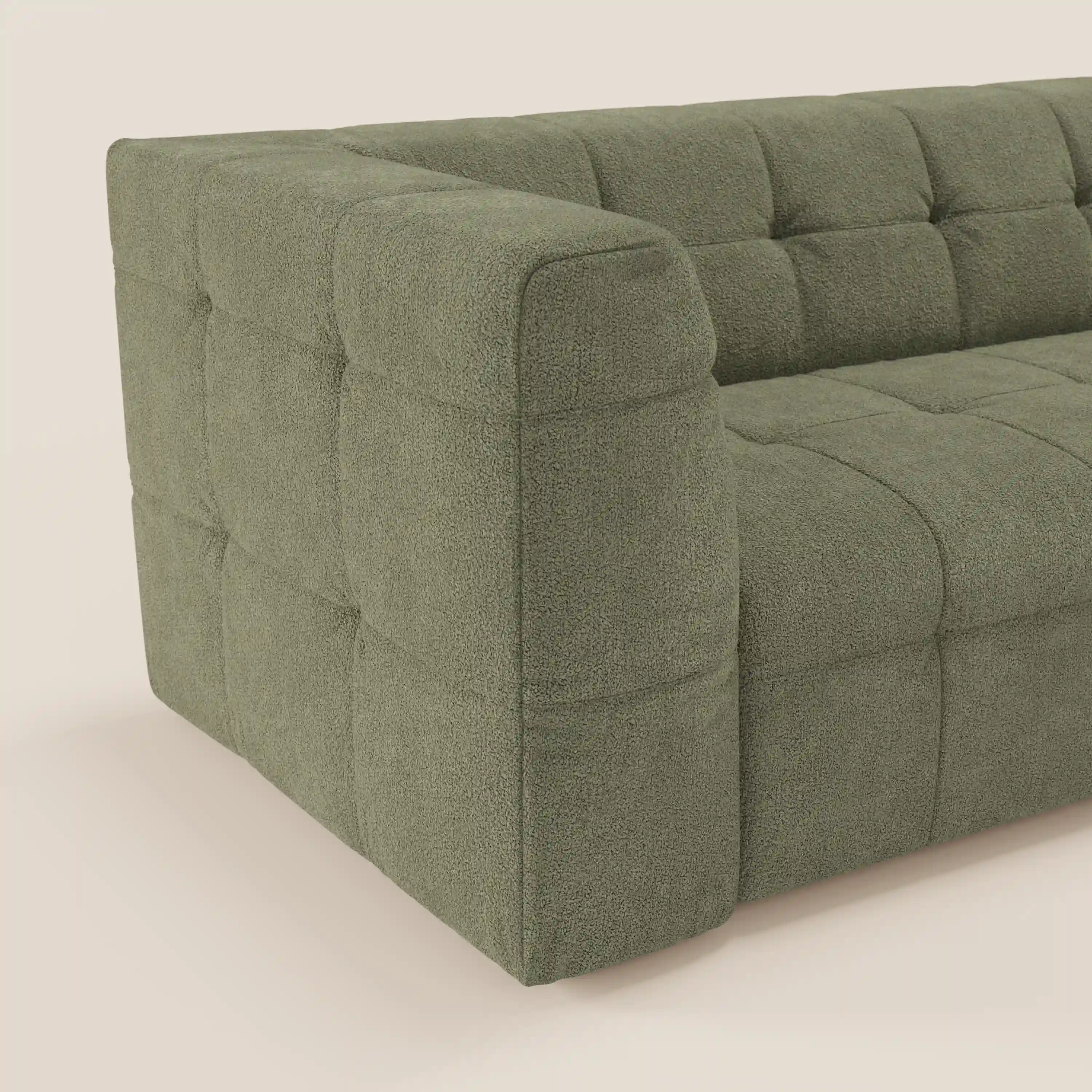 Mosaic canapé d'angle modulable en bouclé : capitonné et design en tissu détachable T21 - Image 149