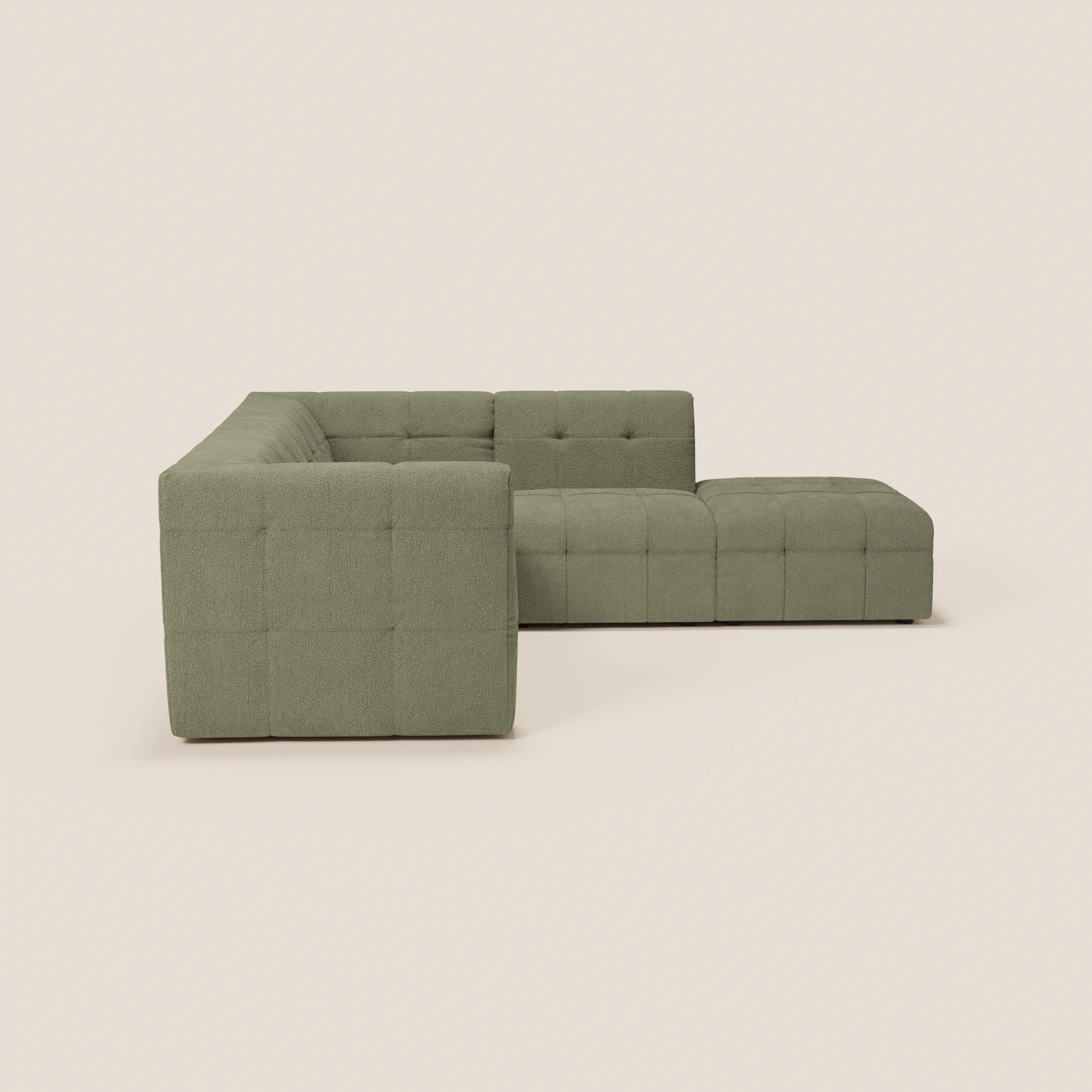 Mosaic canapé d'angle modulable en bouclé : capitonné et design en tissu détachable T21 - Image 152