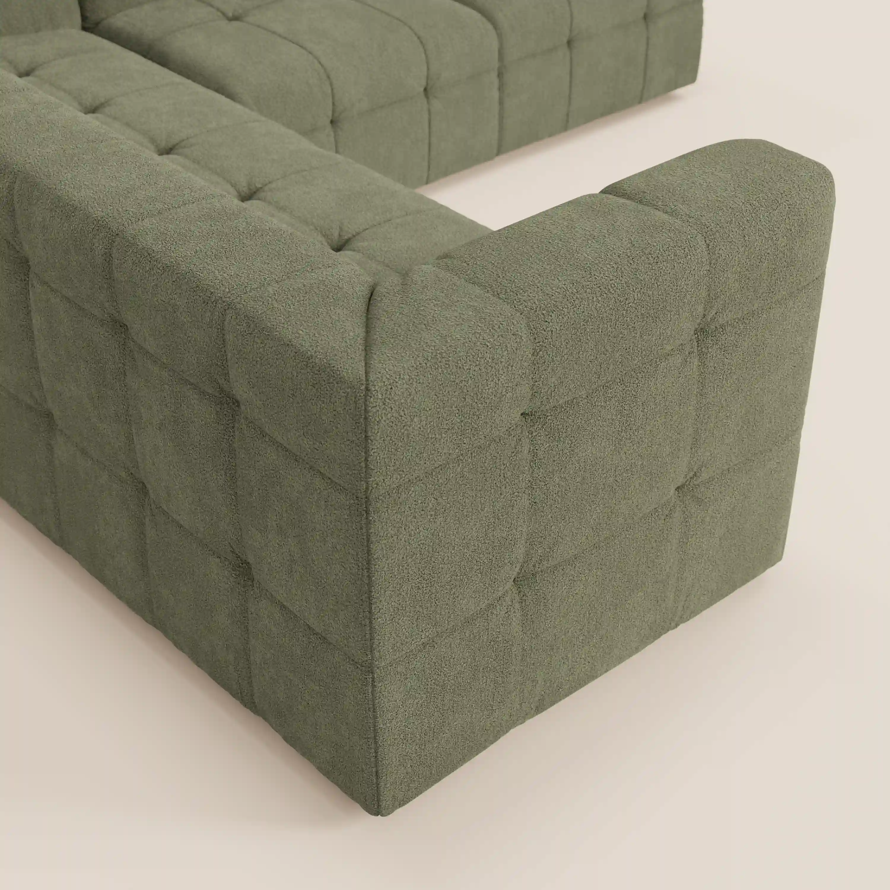 Mosaic canapé d'angle modulable en bouclé : capitonné et design en tissu détachable T21 - Image 153