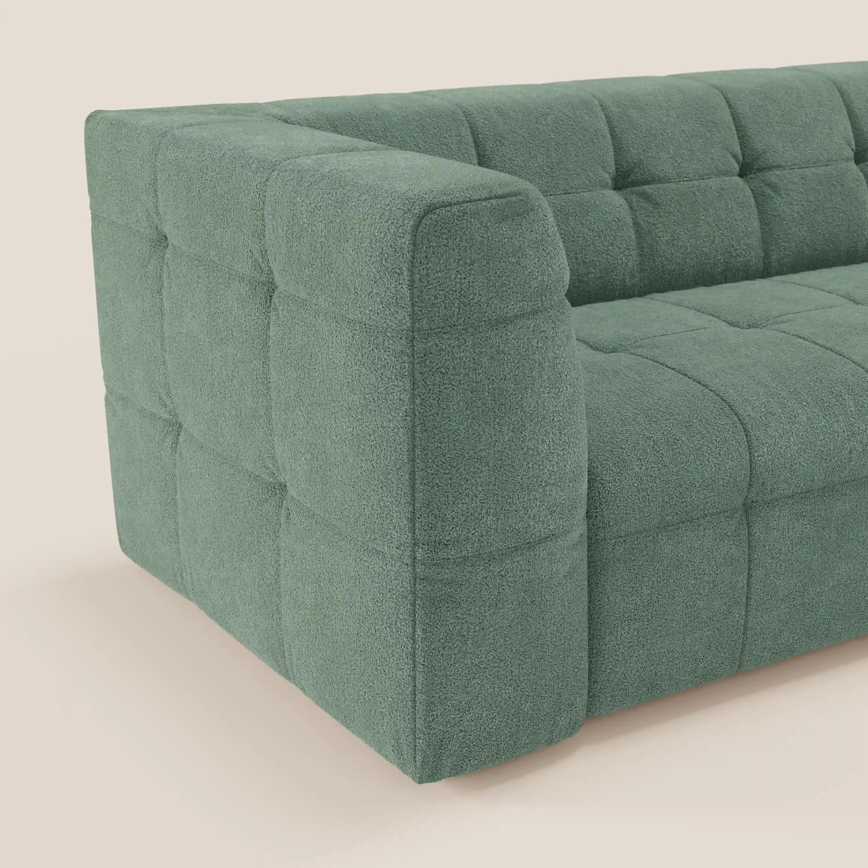 Mosaic canapé d'angle modulable en bouclé : capitonné et design en tissu détachable T21 - Image 160