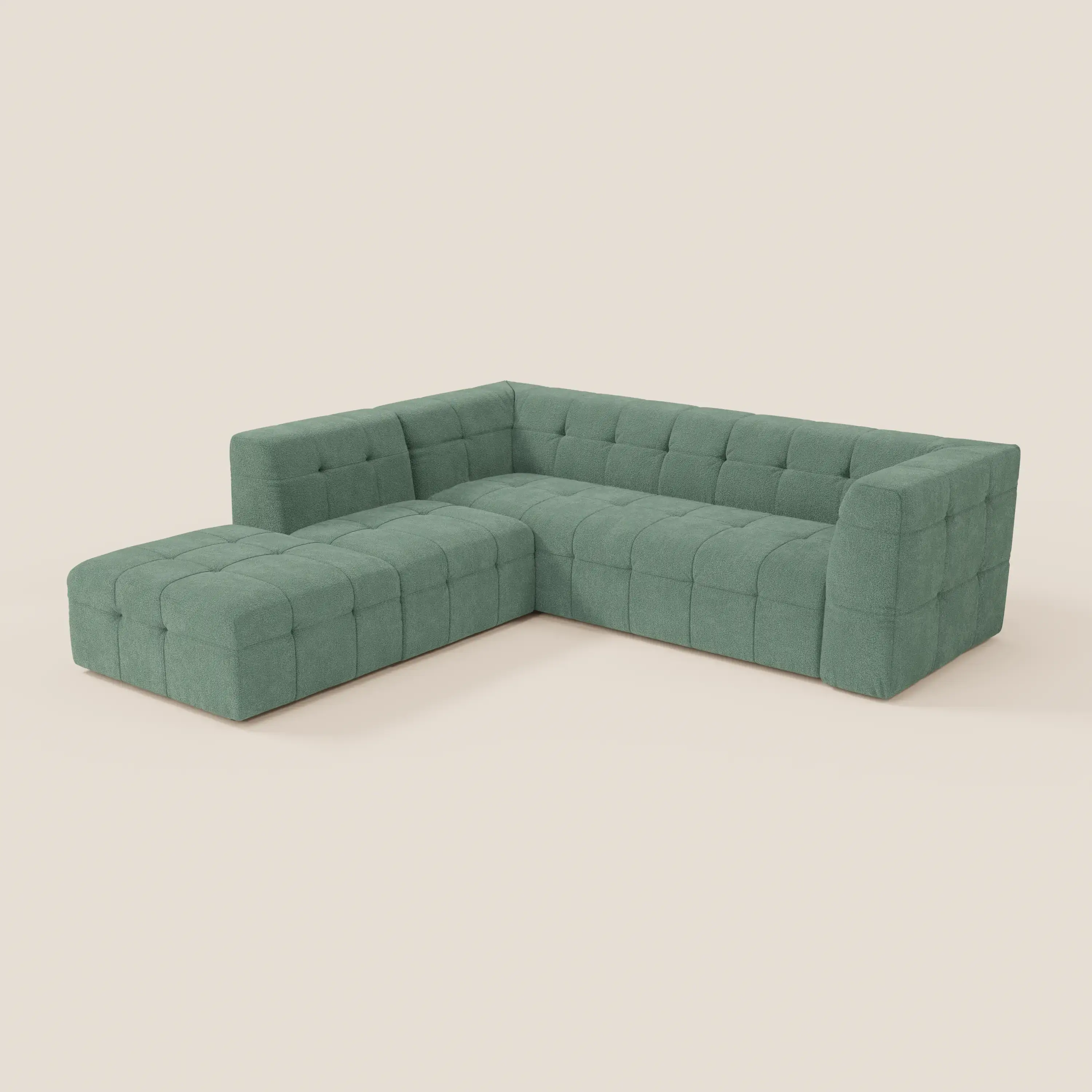 Mosaic canapé d'angle modulable en bouclé : capitonné et design en tissu détachable T21 - Image 162