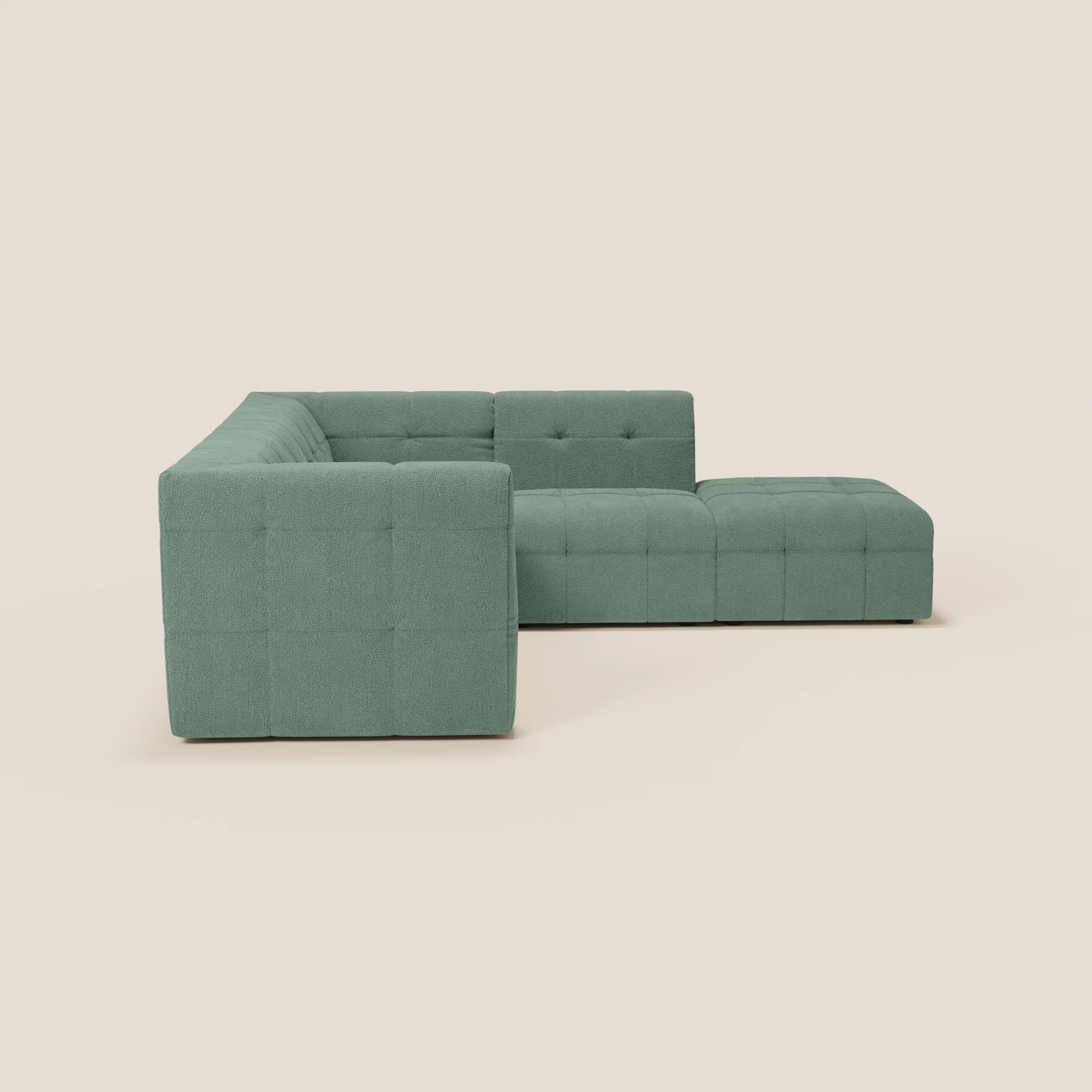 Mosaic canapé d'angle modulable en bouclé : capitonné et design en tissu détachable T21 - Image 163