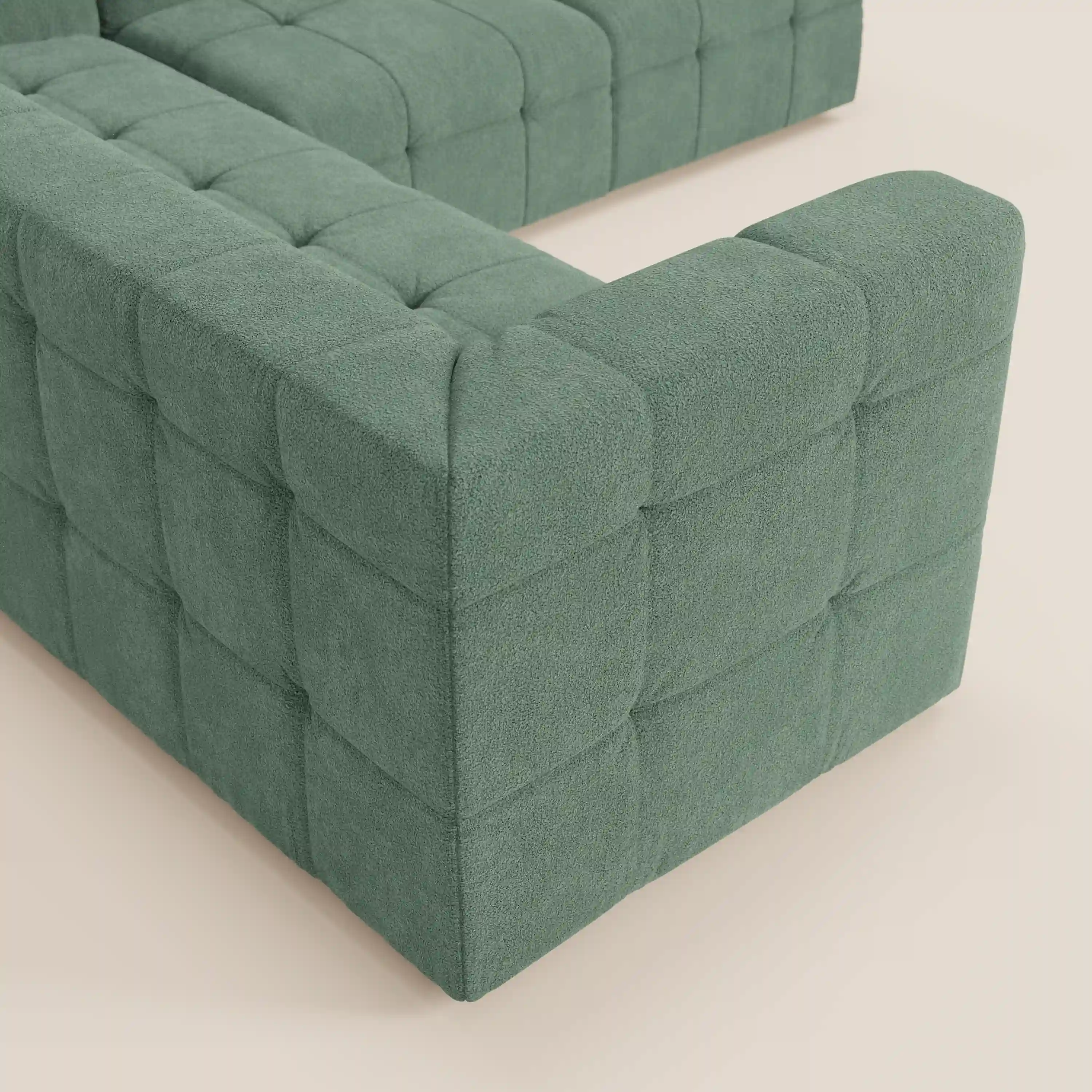 Mosaic canapé d'angle modulable en bouclé : capitonné et design en tissu détachable T21 - Image 164