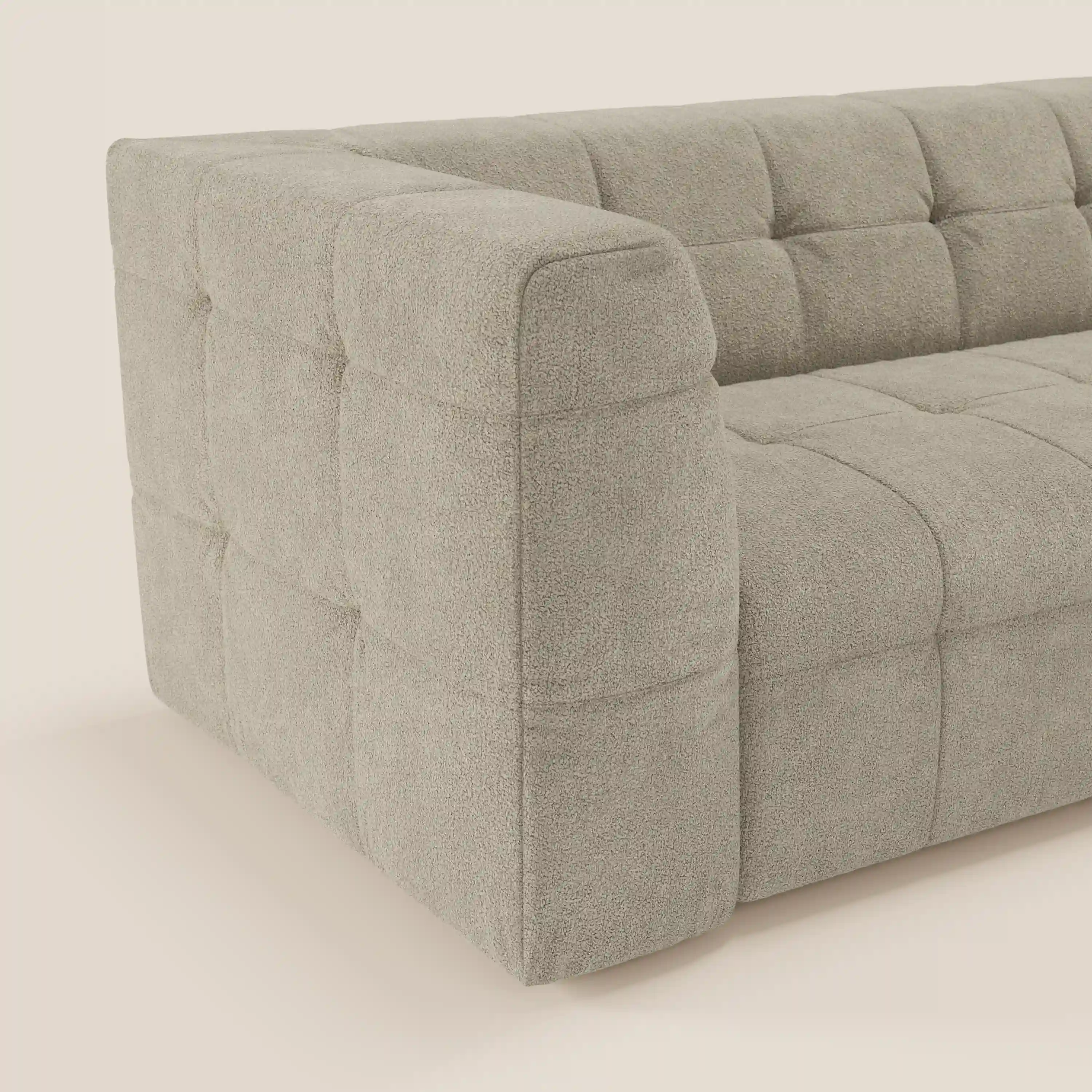 Mosaic canapé d'angle modulable en bouclé : capitonné et design en tissu détachable T21 - Image 50