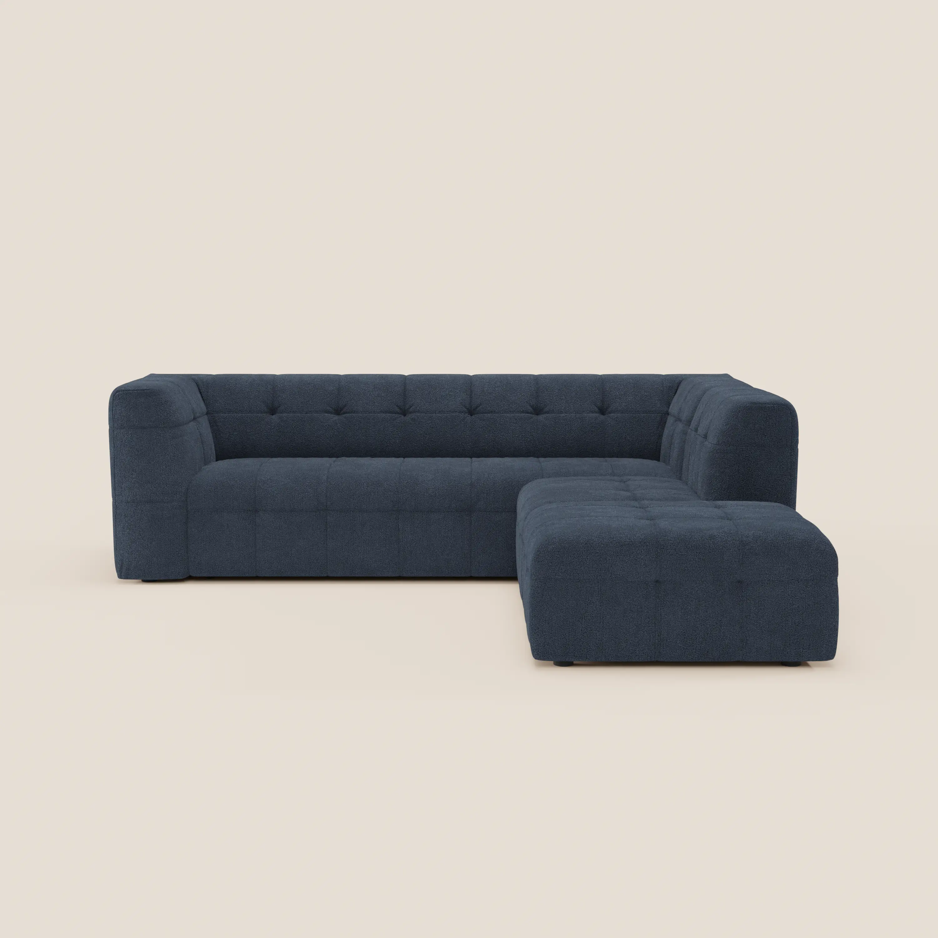 Mosaic canapé d'angle modulable en bouclé : capitonné et design en tissu détachable T21 - Image 59