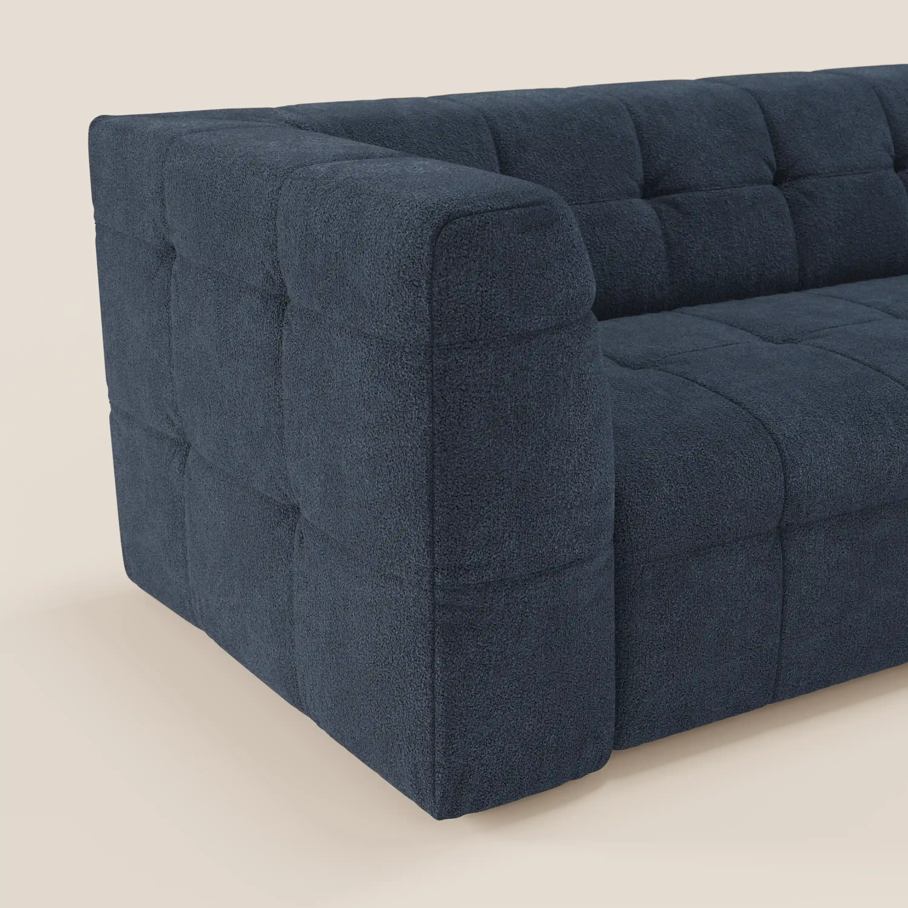Mosaic canapé d'angle modulable en bouclé : capitonné et design en tissu détachable T21 - Image 61