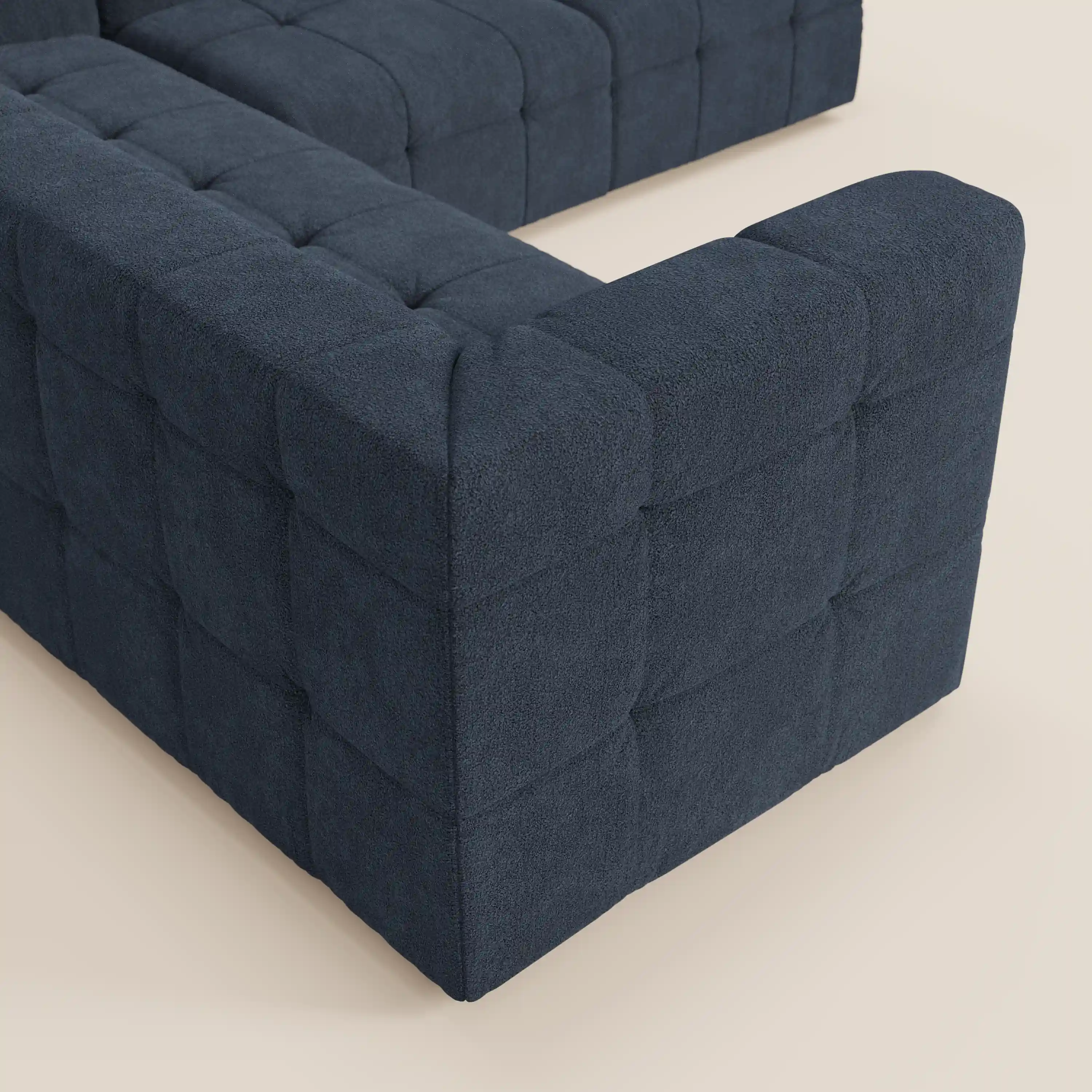 Mosaic canapé d'angle modulable en bouclé : capitonné et design en tissu détachable T21 - Image 65