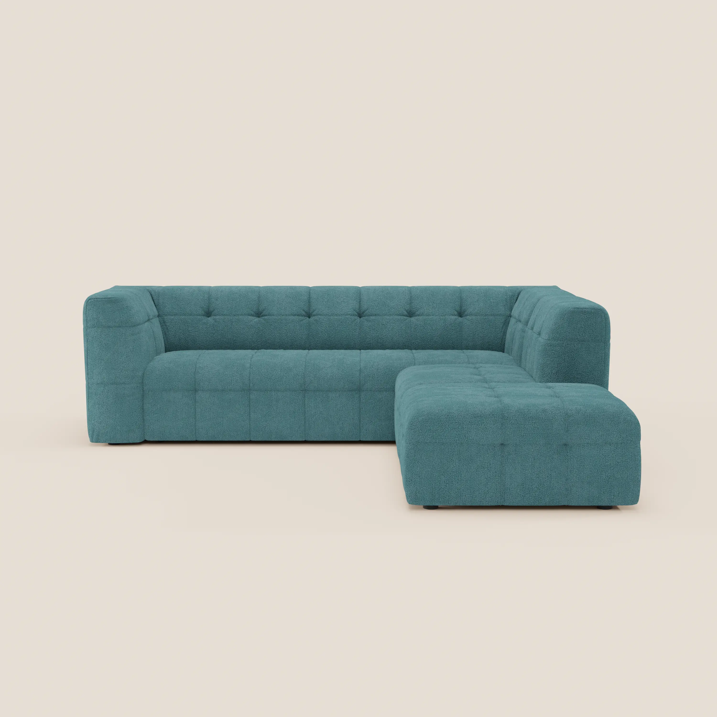 Mosaic canapé d'angle modulable en bouclé : capitonné et design en tissu détachable T21 - Image 81