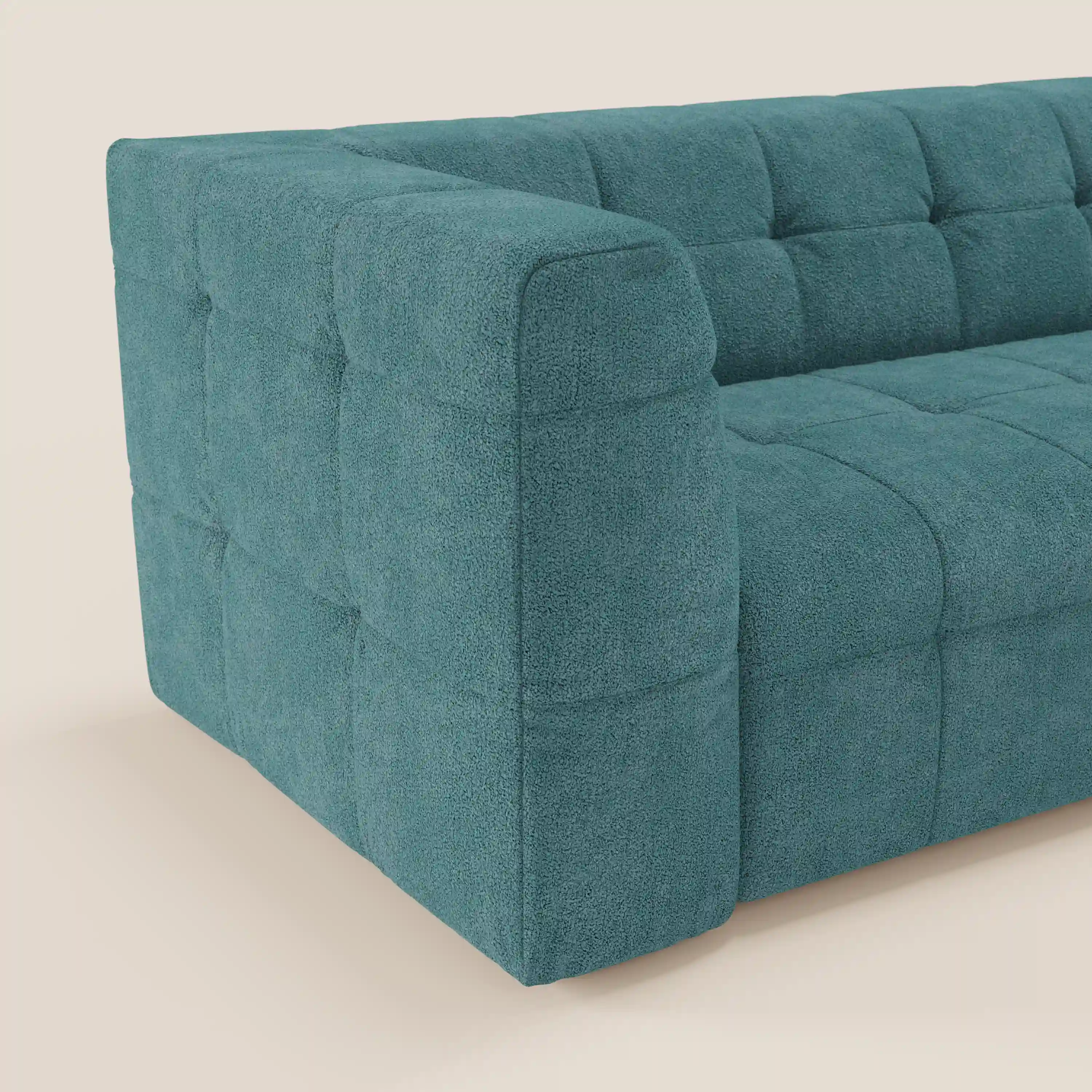 Mosaic canapé d'angle modulable en bouclé : capitonné et design en tissu détachable T21 - Image 83