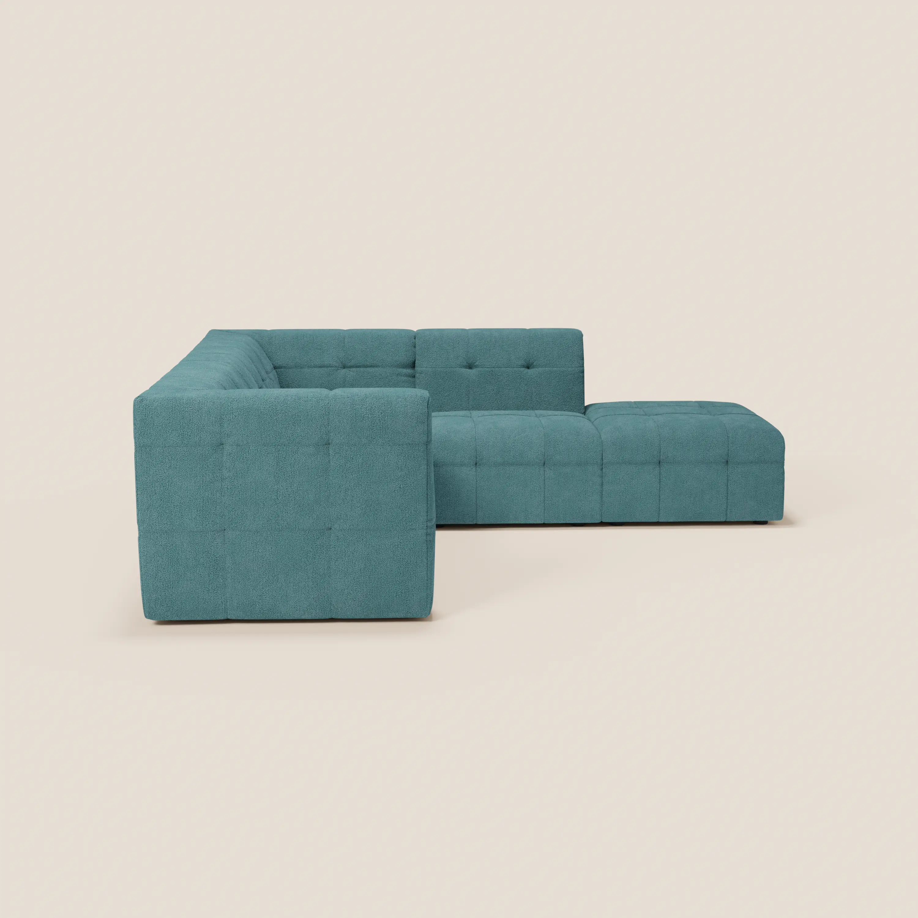 Mosaic canapé d'angle modulable en bouclé : capitonné et design en tissu détachable T21 - Image 86