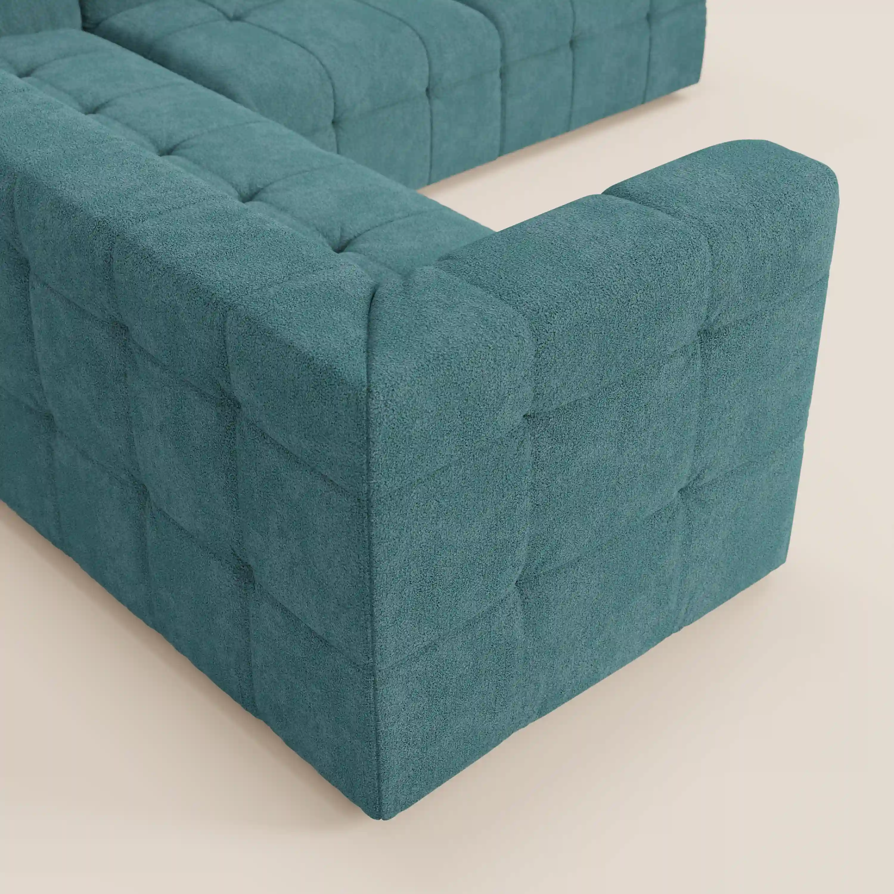 Mosaic canapé d'angle modulable en bouclé : capitonné et design en tissu détachable T21 - Image 87
