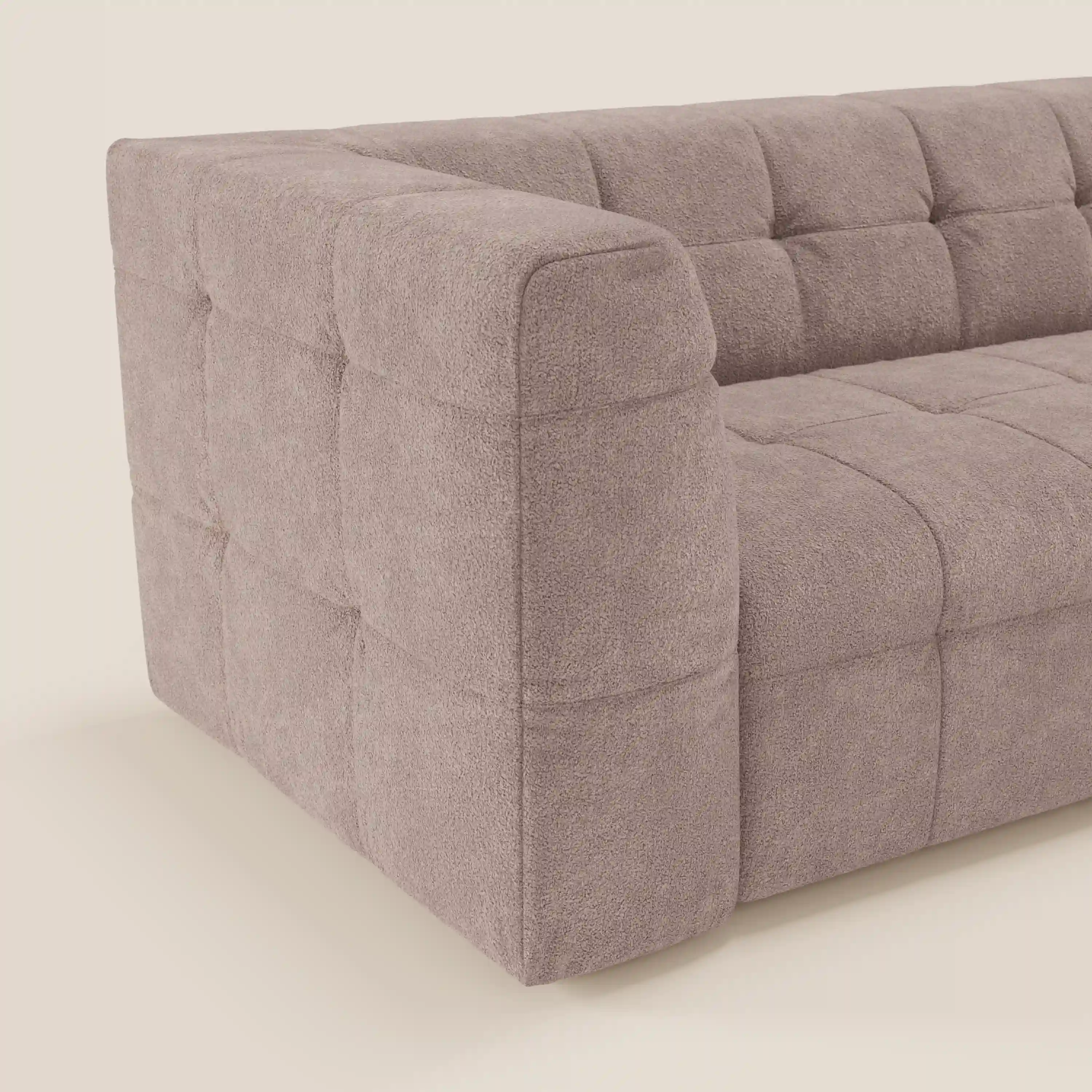 Mosaic canapé d'angle modulable en bouclé : capitonné et design en tissu détachable T21 - Image 94