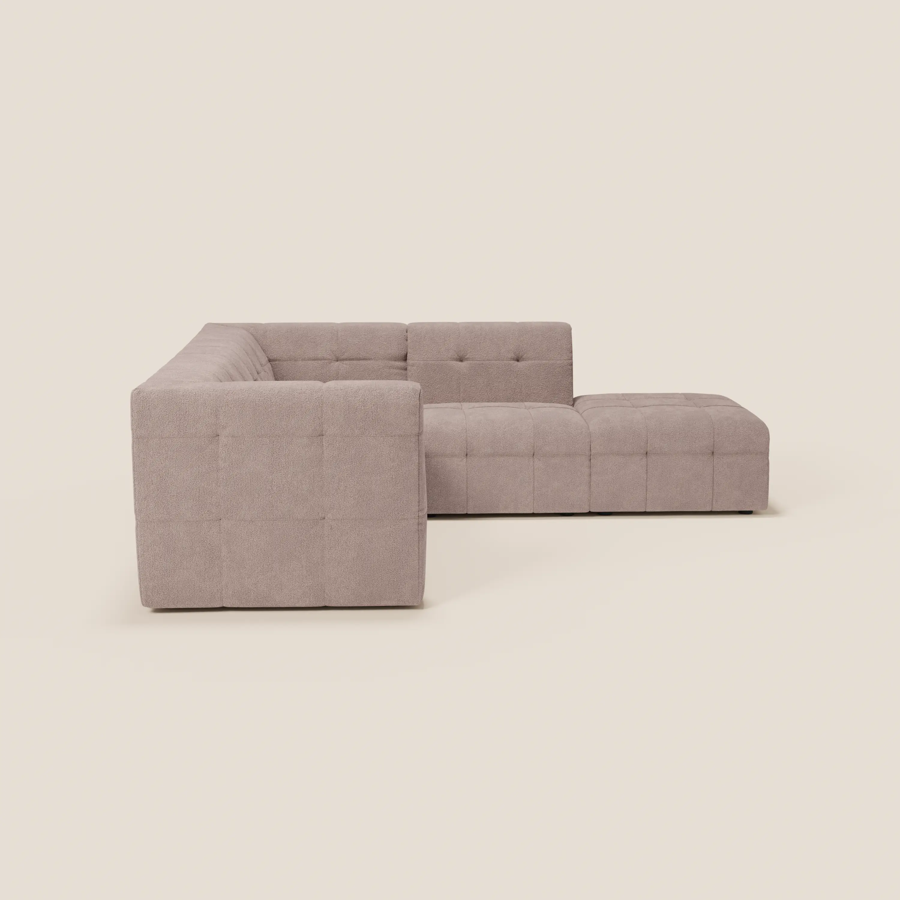 Mosaic canapé d'angle modulable en bouclé : capitonné et design en tissu détachable T21 - Image 97