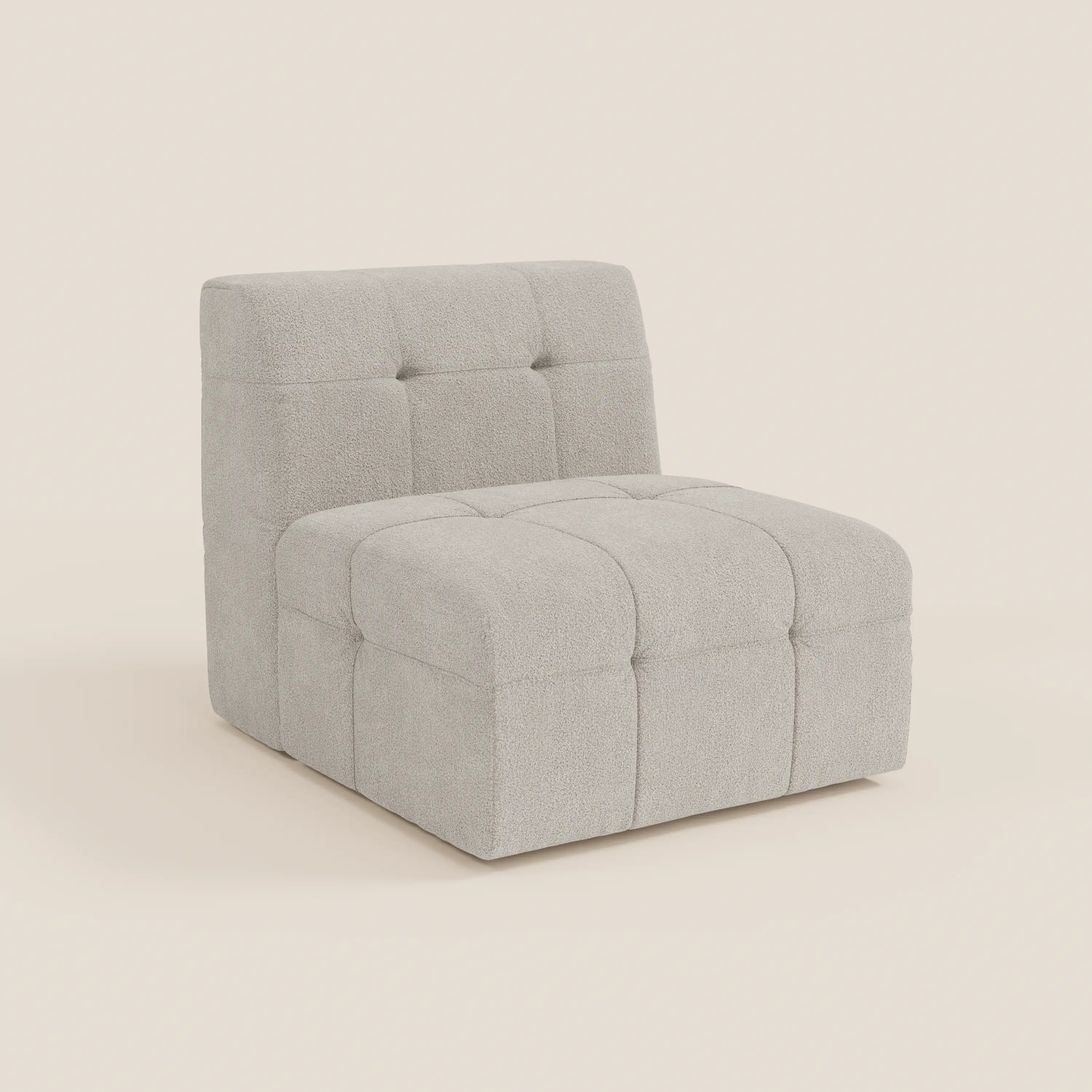 Mosaic module fauteuil 77 cm en bouclé - finition capitonnée et design en tissu détachable T21 - Image 11